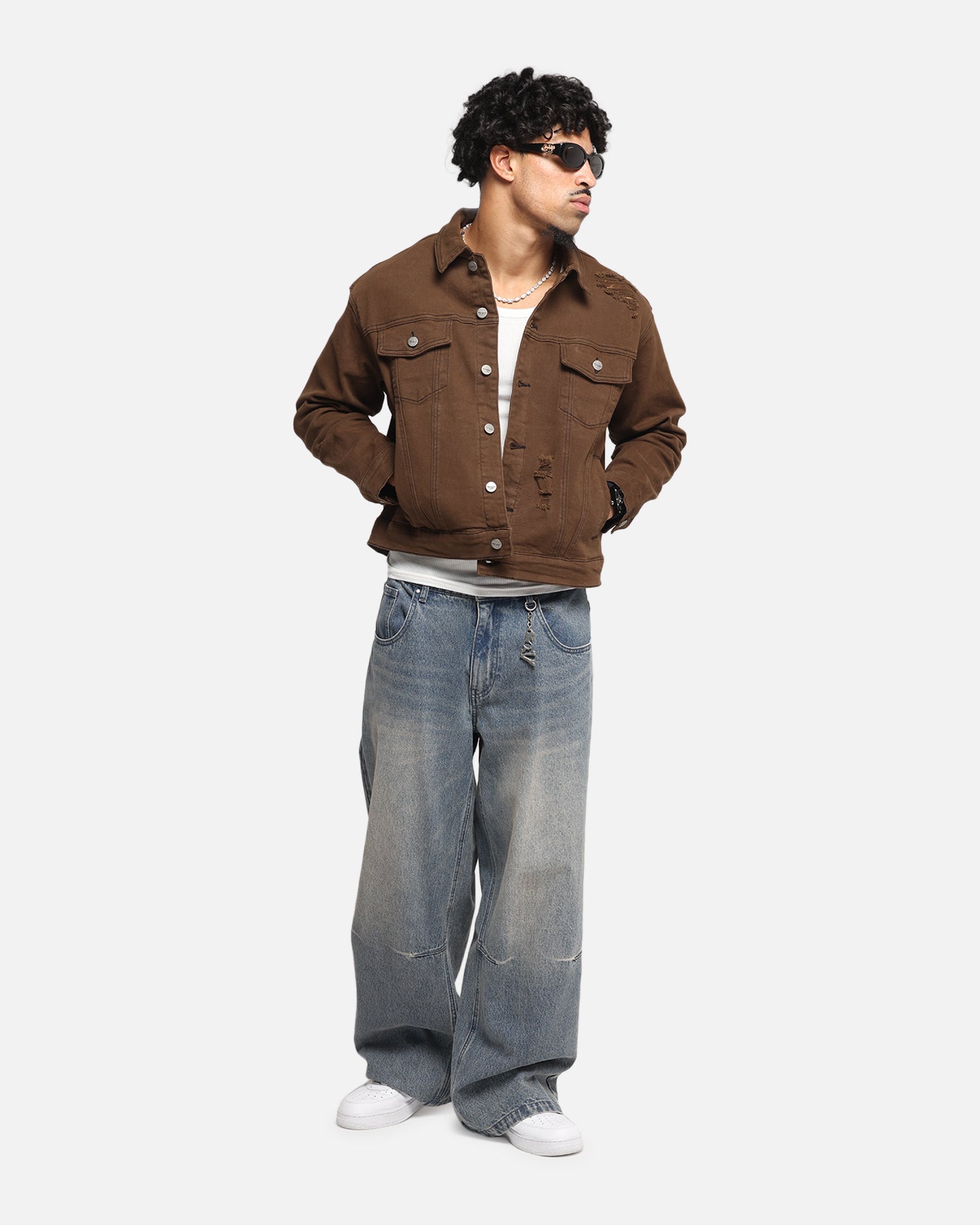 Saint Morta Trucker Denim Jacket Vintage Brown、mySite、zt4zffjzw