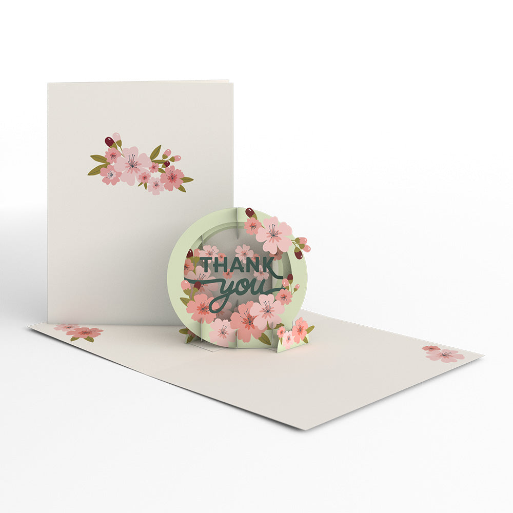 Cherry Blossom Thank You Box Set (12-Pack): Paperpop® Card、mySite、solidvoid