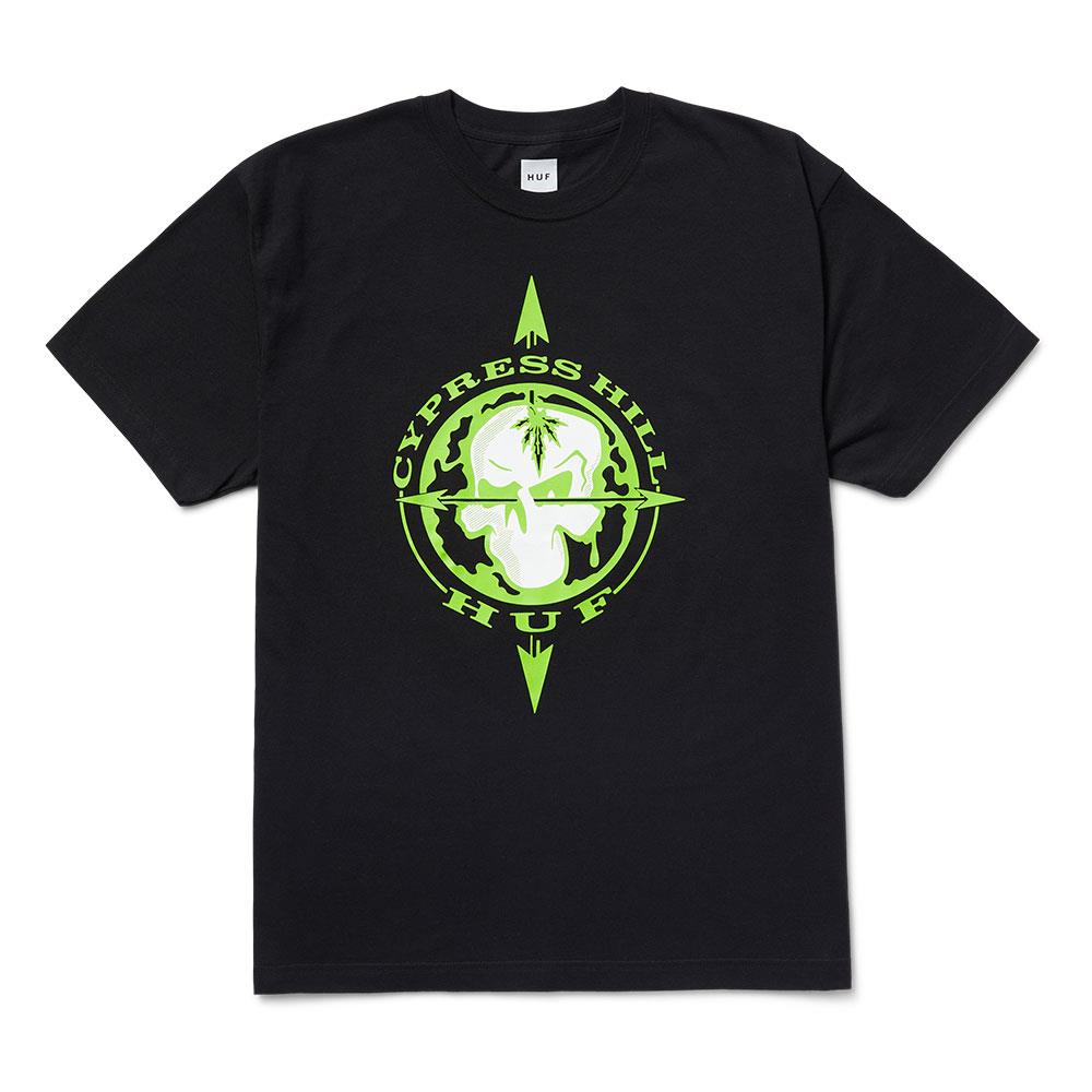  HUF x Cypress Hill Blunted Compass T-shirt - Black、mySite、merchandisen