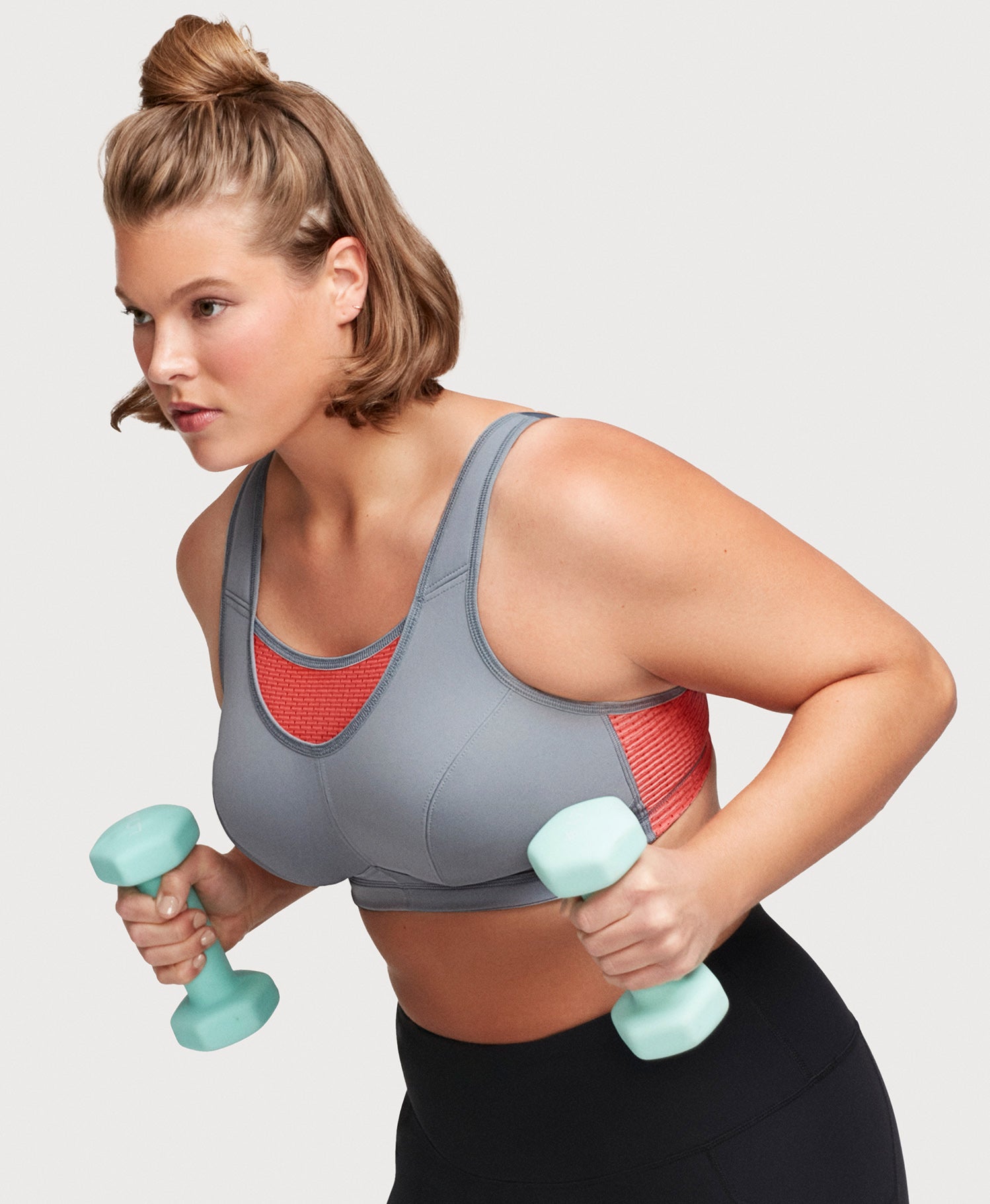  No-Bounce Camisole Elite Sports Bra Gray/Coral、mySite、justintrudeaud