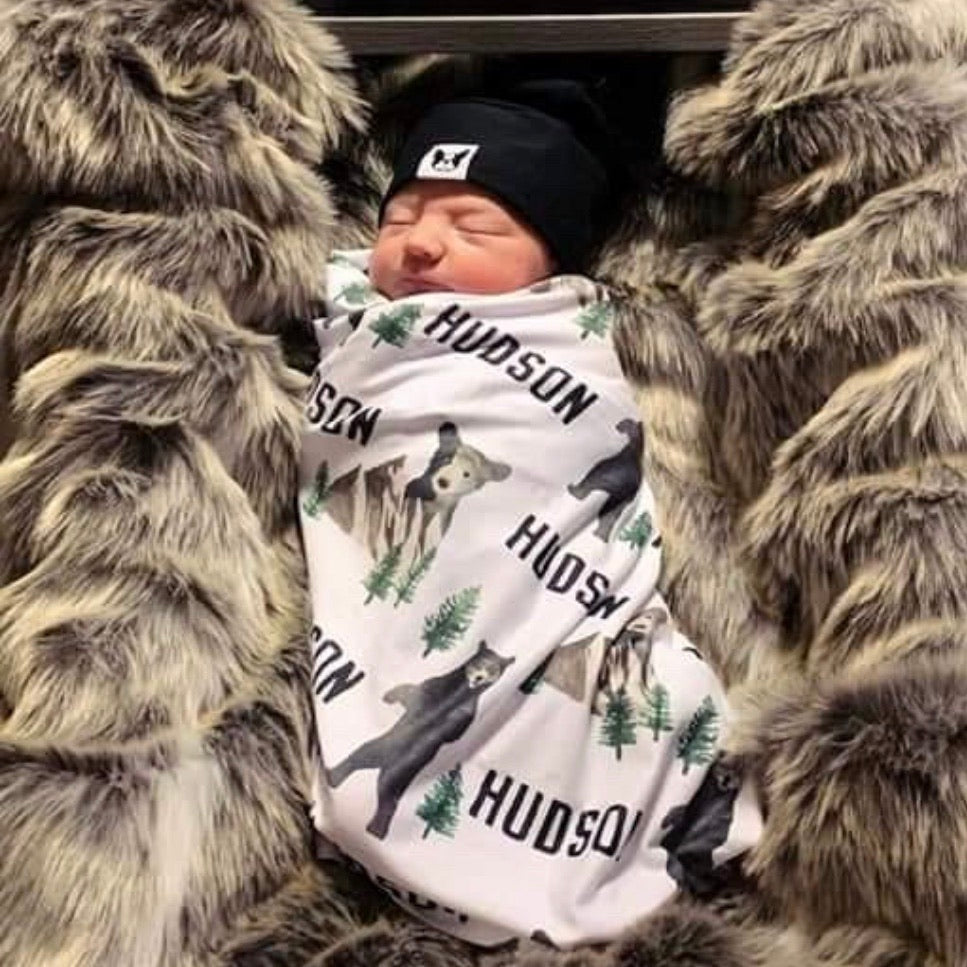  Brody's Bear Personalized Baby Name Swaddle Blanket、mySite、layawaytickets