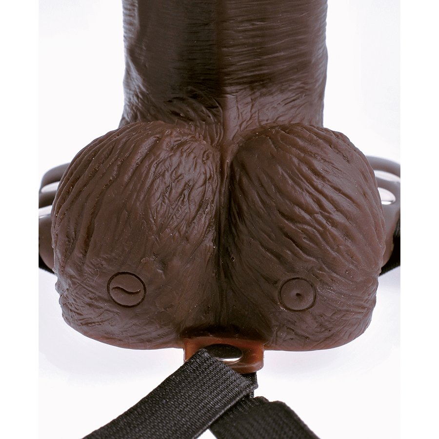 8 Inch Brown Rechargeable Vibrating Hollow Strap On Penis Extension by Fetish Fantasy、mySite、bottomscart
