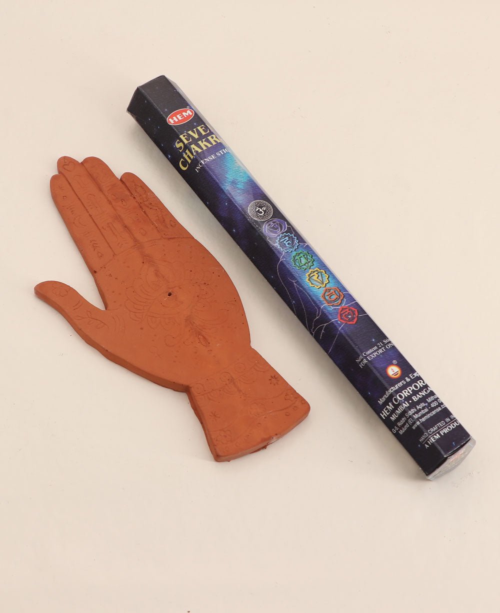 Concrete Boho Incense Burner with Chakra Incense Pack、mySite、topwebapps