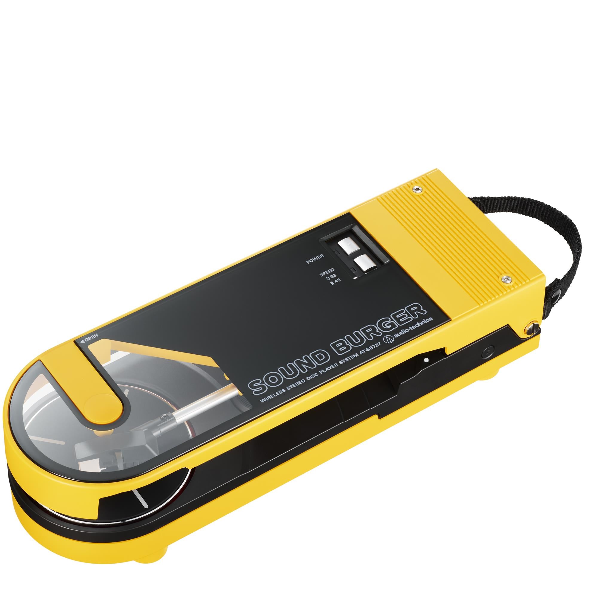 Audio Tecnica ATSB727 Sound Burger Portable Bluetooth Turntable (Yellow)、mySite、camillekostekn