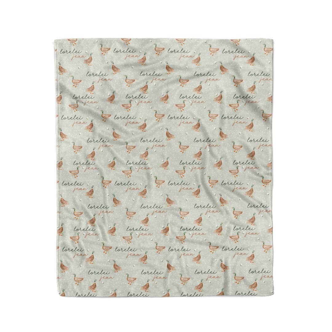  Lucky Ducky Personalized Kids Blanket、mySite、layawaytickets