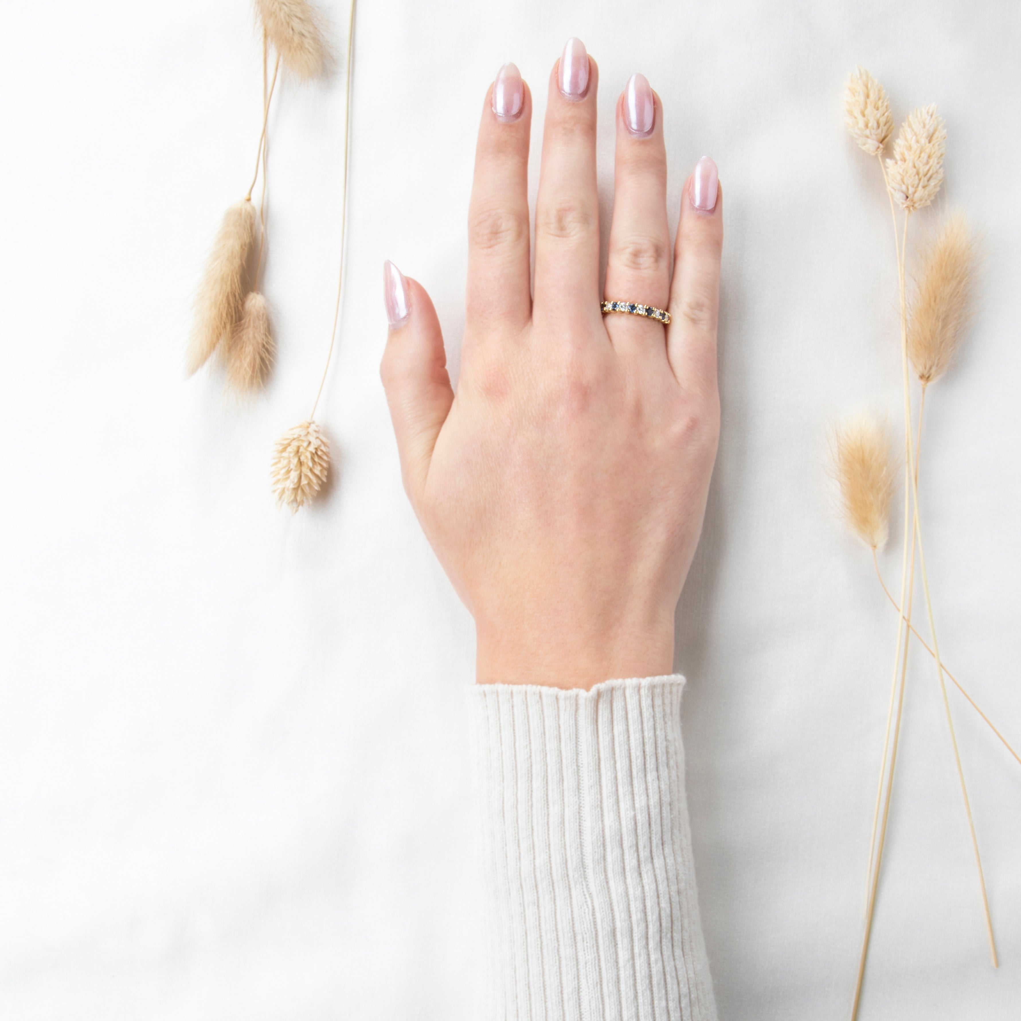 Vintage 18k Yellow Gold Sapphire .414cttw Diamond Stacking Ring 6、mySite、hinf8tx79