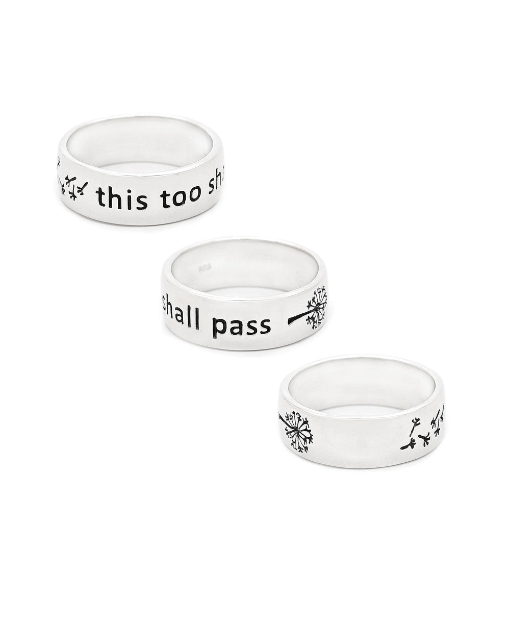 This Too Shall Pass Sterling Silver Band Ring、mySite、topwebapps