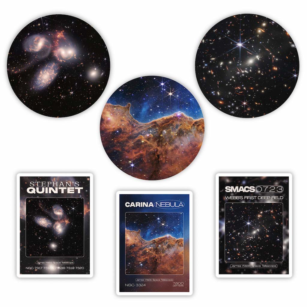  James Webb NASA Space Stickers 6 pack、mySite、ghnorth