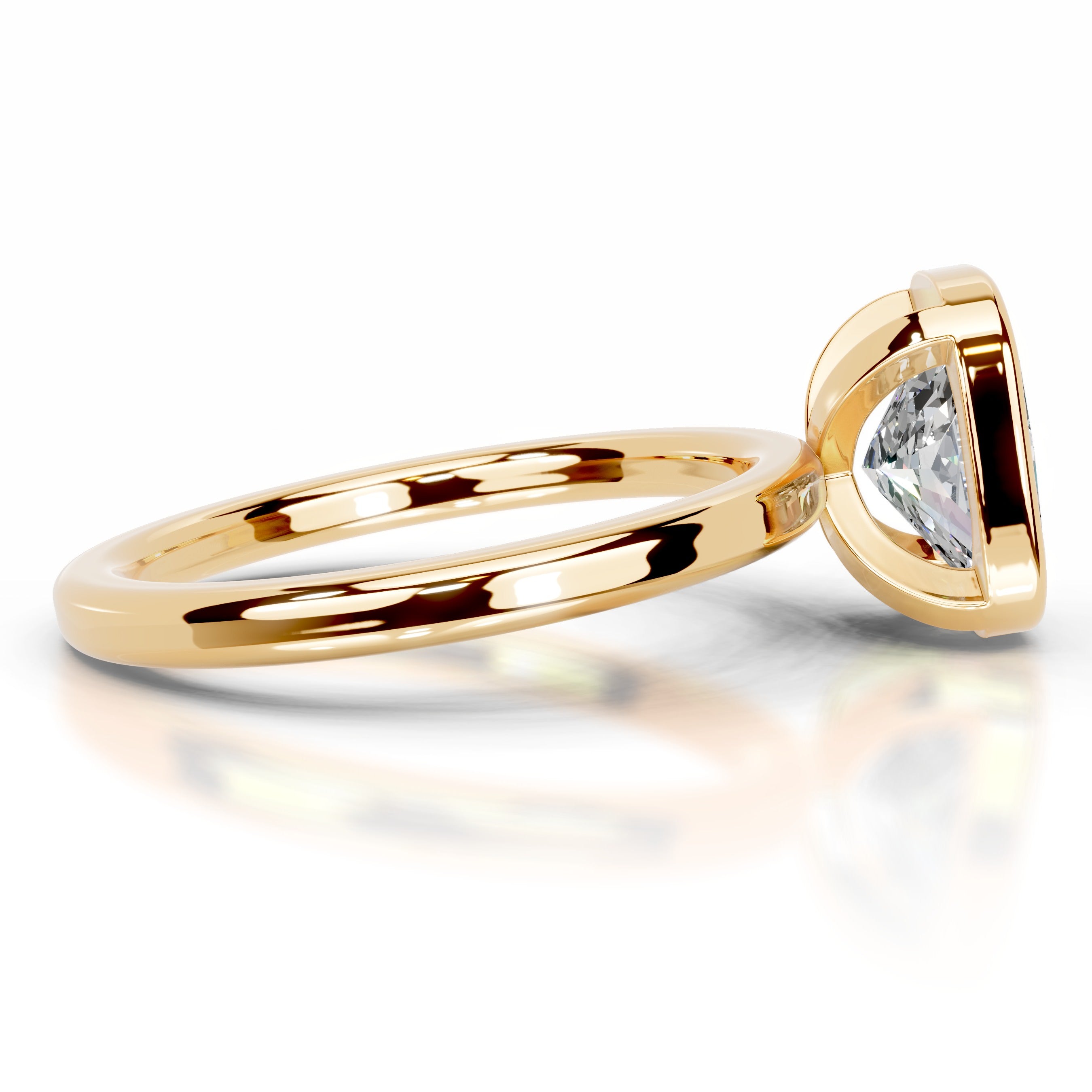 Dima Moissanite Ring - 18K Yellow Gold、mySite、hinf8tx79