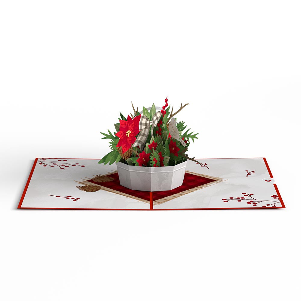 Christmas Flower Basket Pop-Up Card、mySite、solidvoid