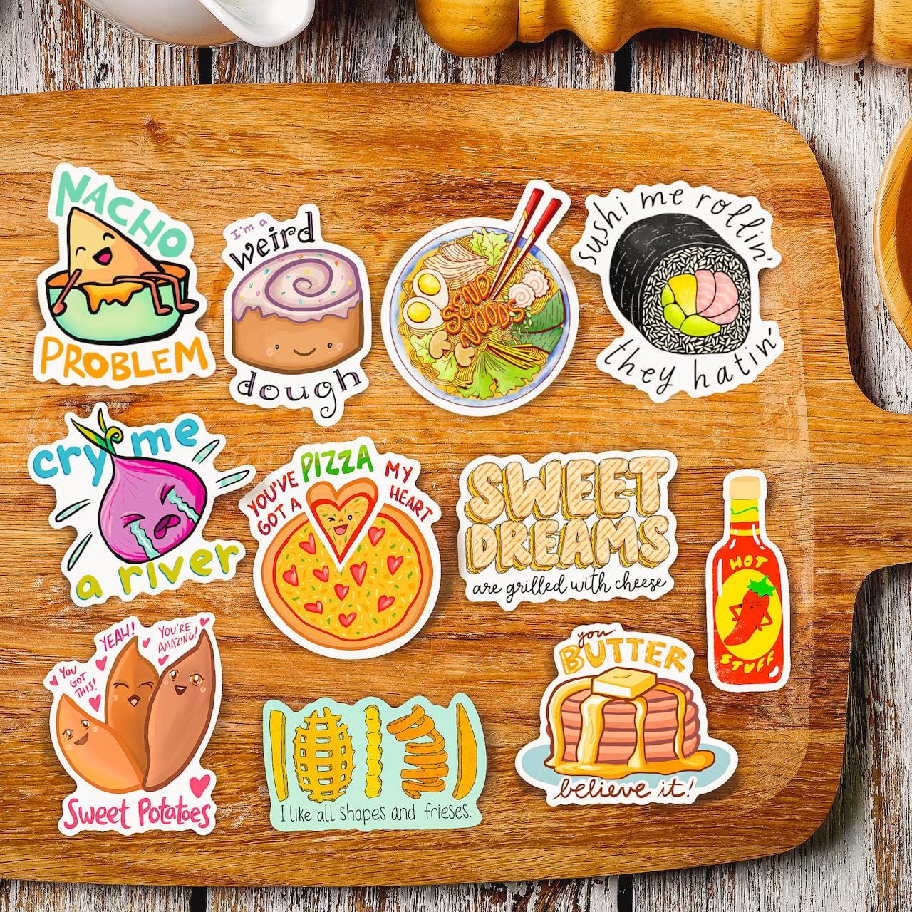  Food Pun Stickers 11 Pack、mySite、elrpsem3k