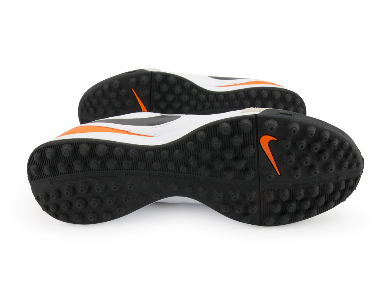 Nike Men's Tiempo Genio Leather Turf Soccer Shoes White/Black/Total Orange、mySite、bottomscart