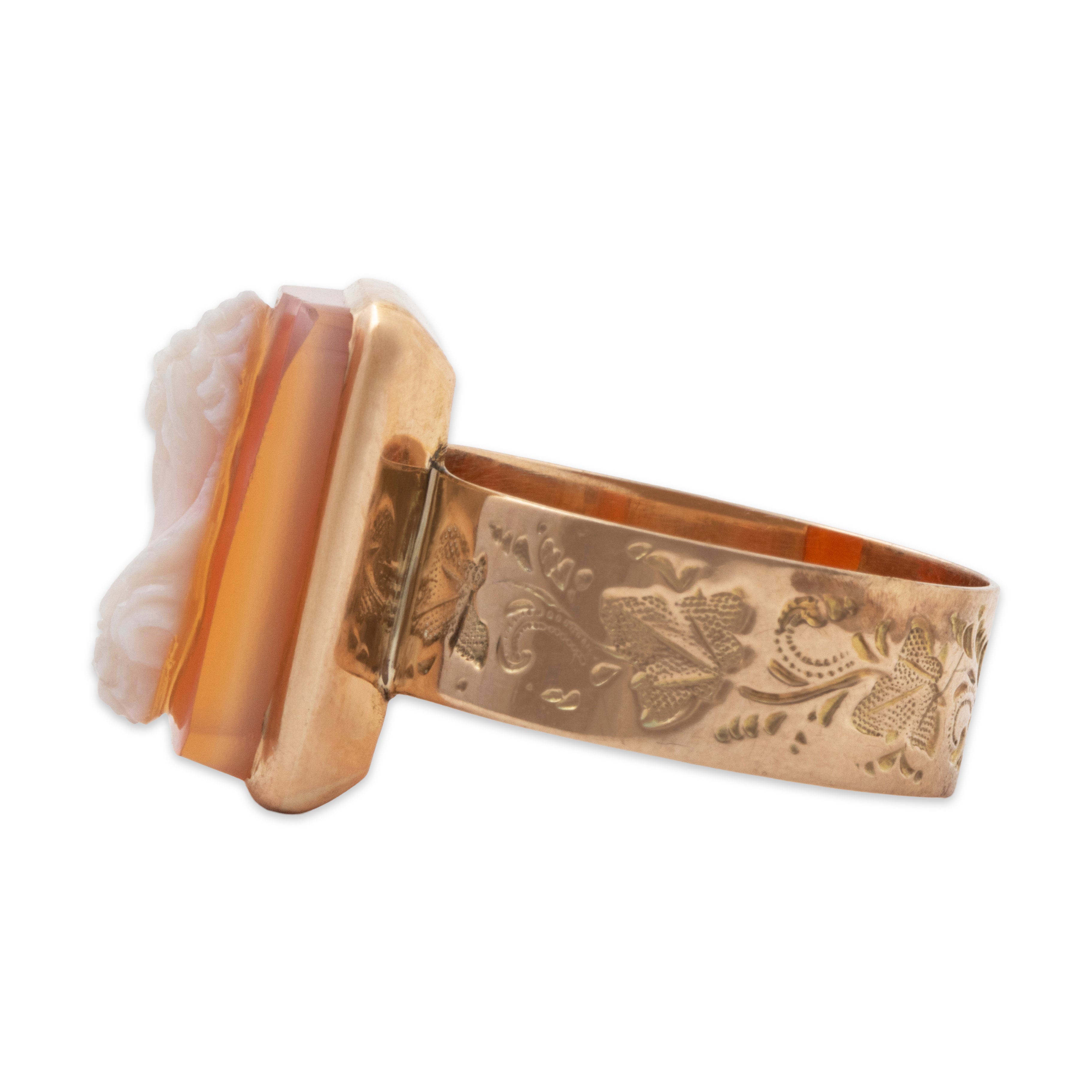 Antique Victorian 14k Yellow Gold Hardstone Cameo Ring 6.50、mySite、hinf8tx79