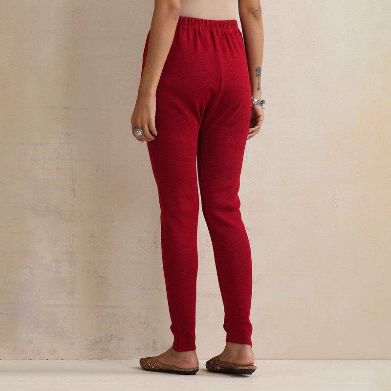 Woolen Solid Leggings For Women | Red、mySite、camillekostekn