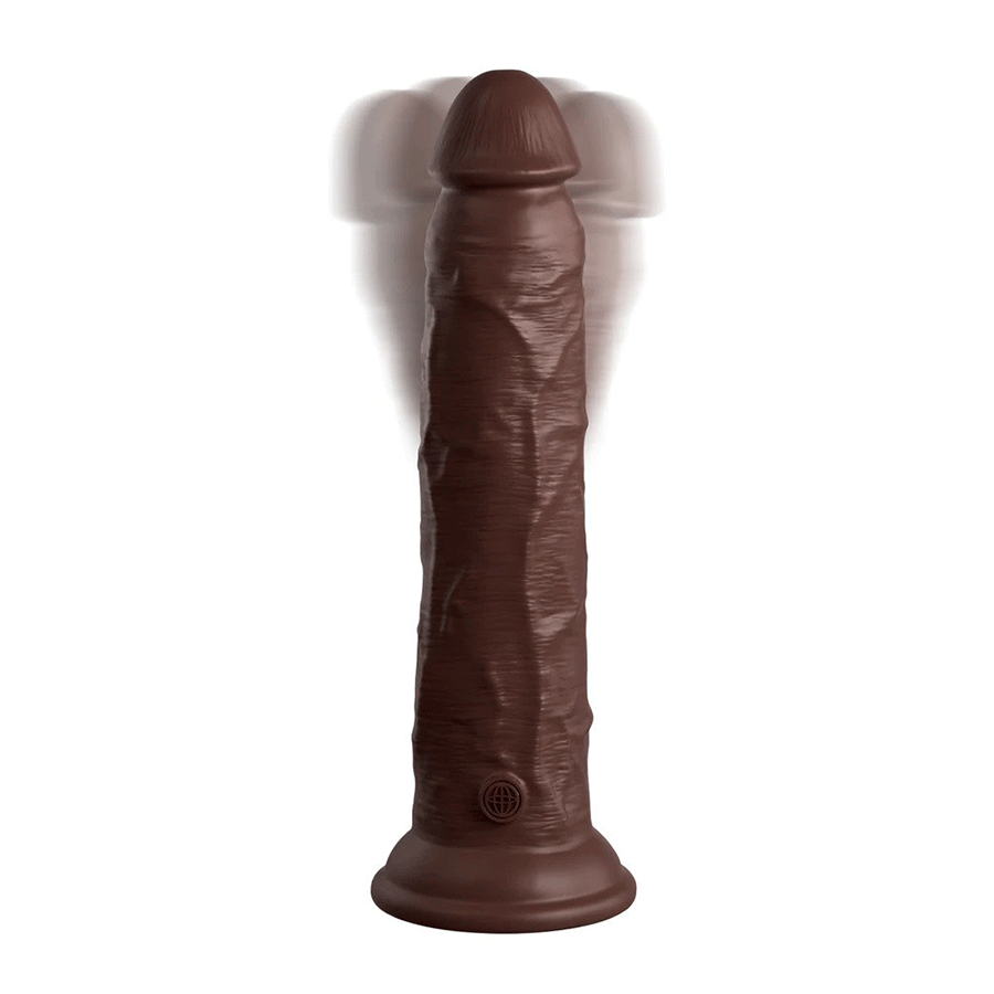 King Cock Elite 9 Inch Dual Density Vibrating Silicone Dildo with Remote、mySite、bottomscart