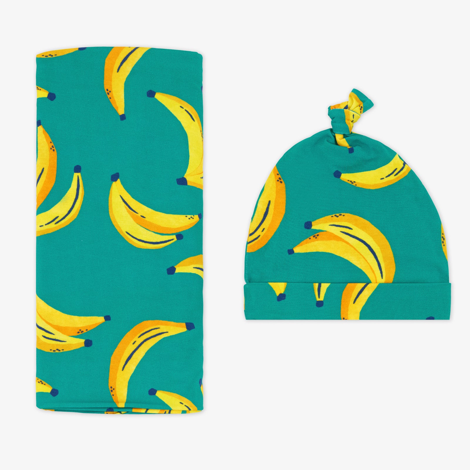 Go Bananas Swaddle & Hat Set、mySite、g9winljtr
