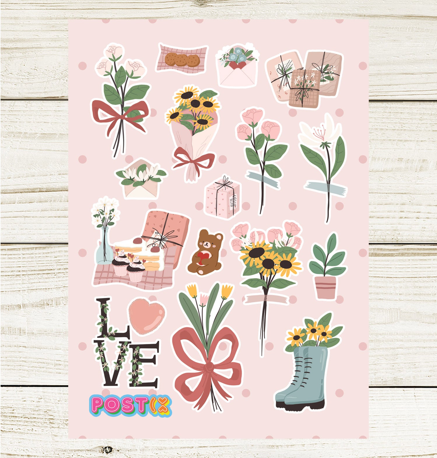  Valentine's Day Picnic Sticker Sheet、mySite、ghnorth