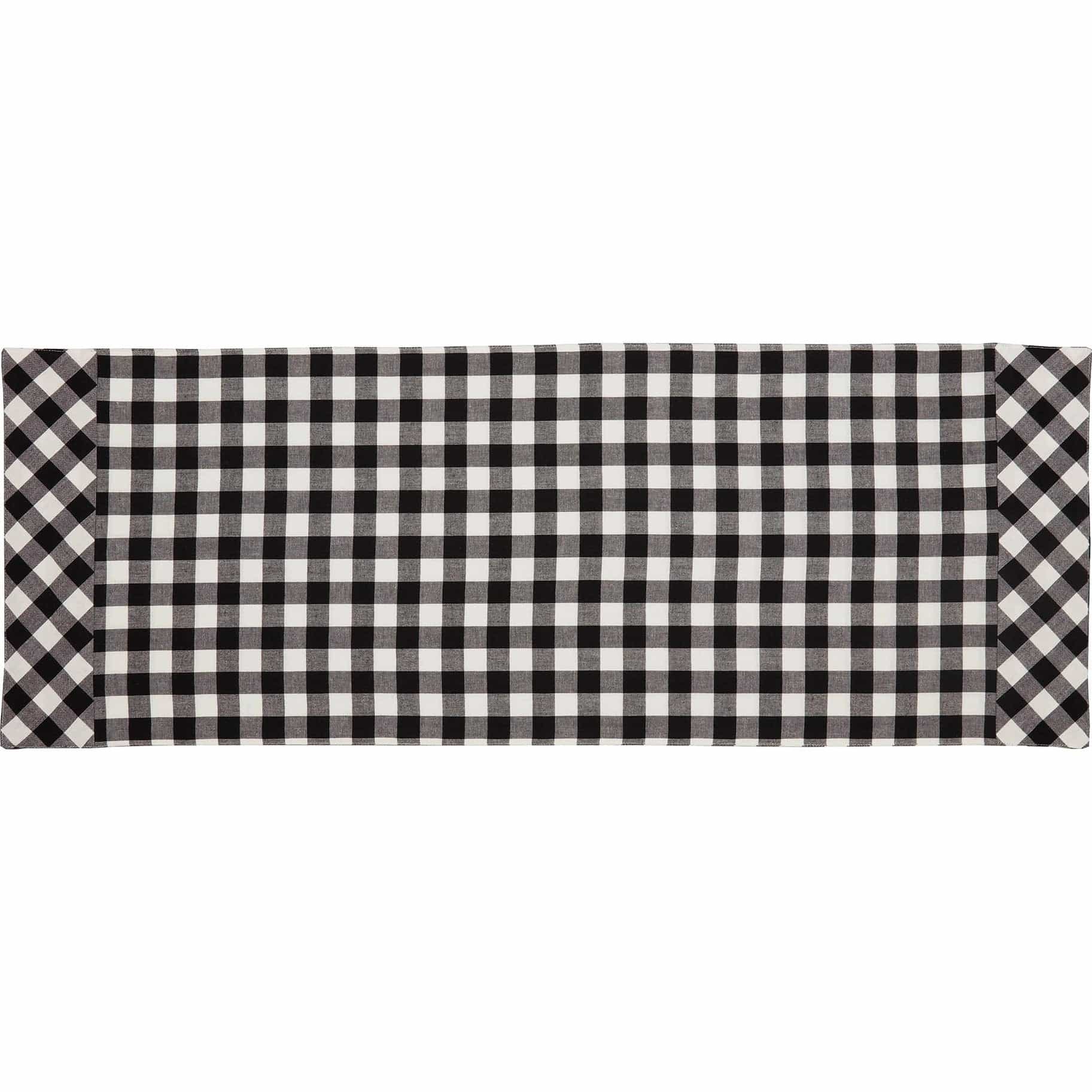 Vintage Check Black and White Table Runners and Placemats、mySite、g9winljtr
