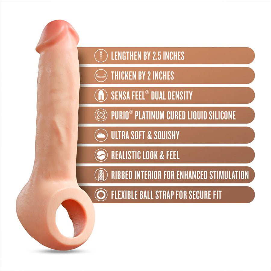 Thrive 8.75 Inch Realistic Dual Density Silicone Penis Extender Sleeve、mySite、bottomscart