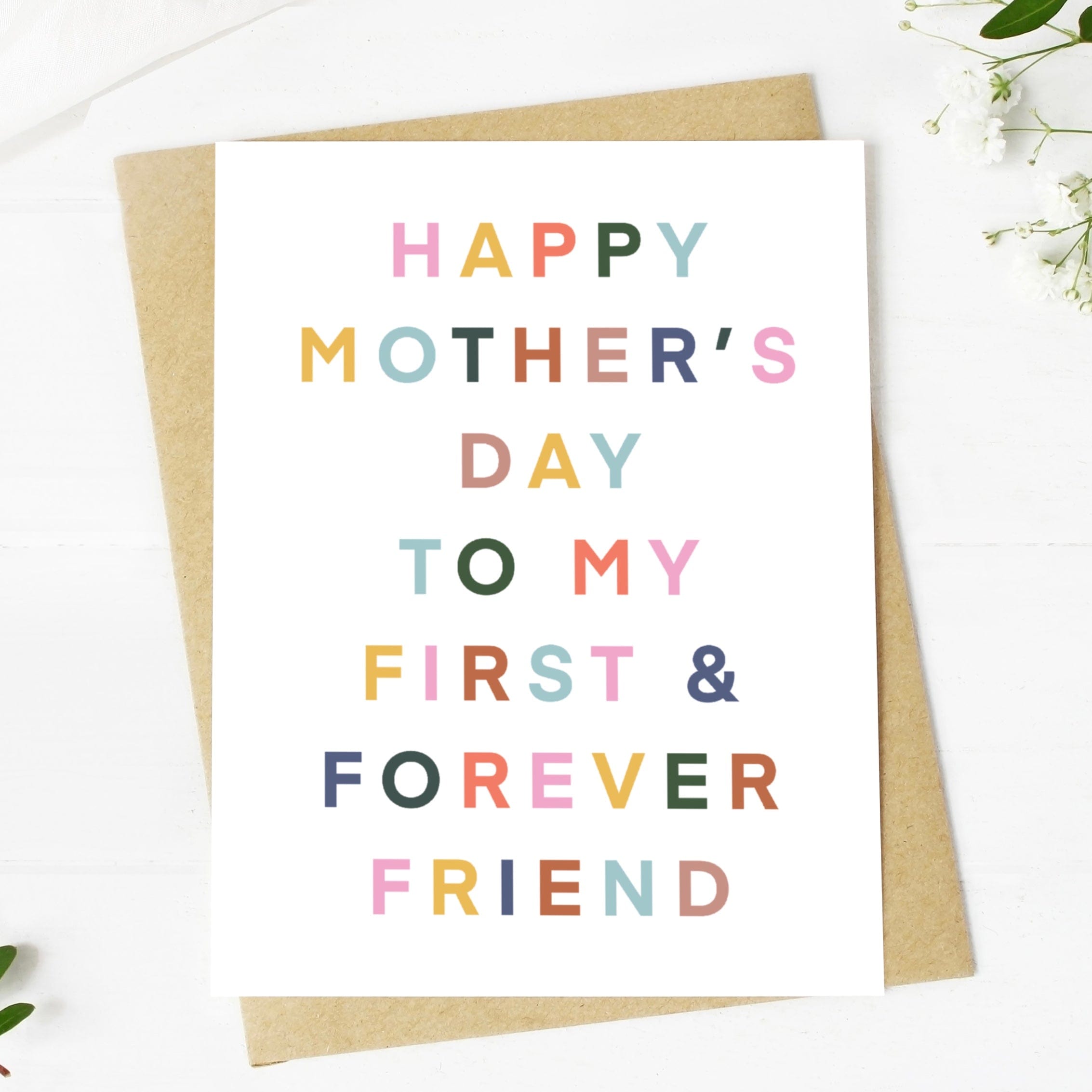  Happy Mothers Day To My First And Forever Friend Mothers Day Card、mySite、elrpsem3k