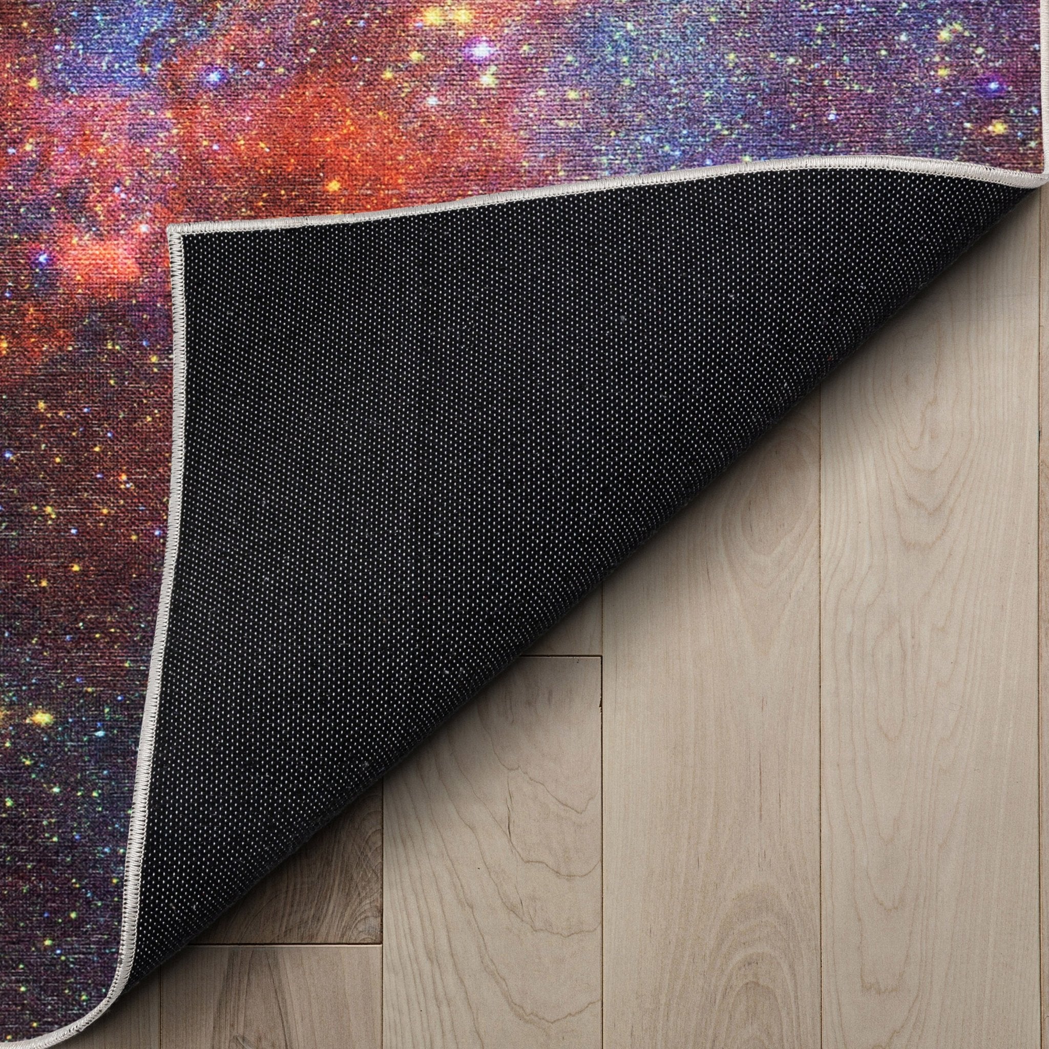 Celestial Space Flat Weave Modern Abstract Multi 5'3 x 7'3 Rug、mySite、gigharbornorthrealestate