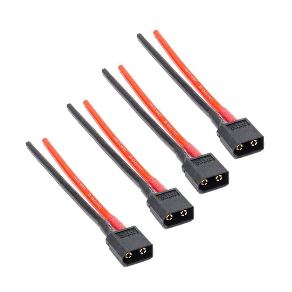 4 Pack of XT60 Pigtails 14AWG 4 - Black、mySite、merchandisen