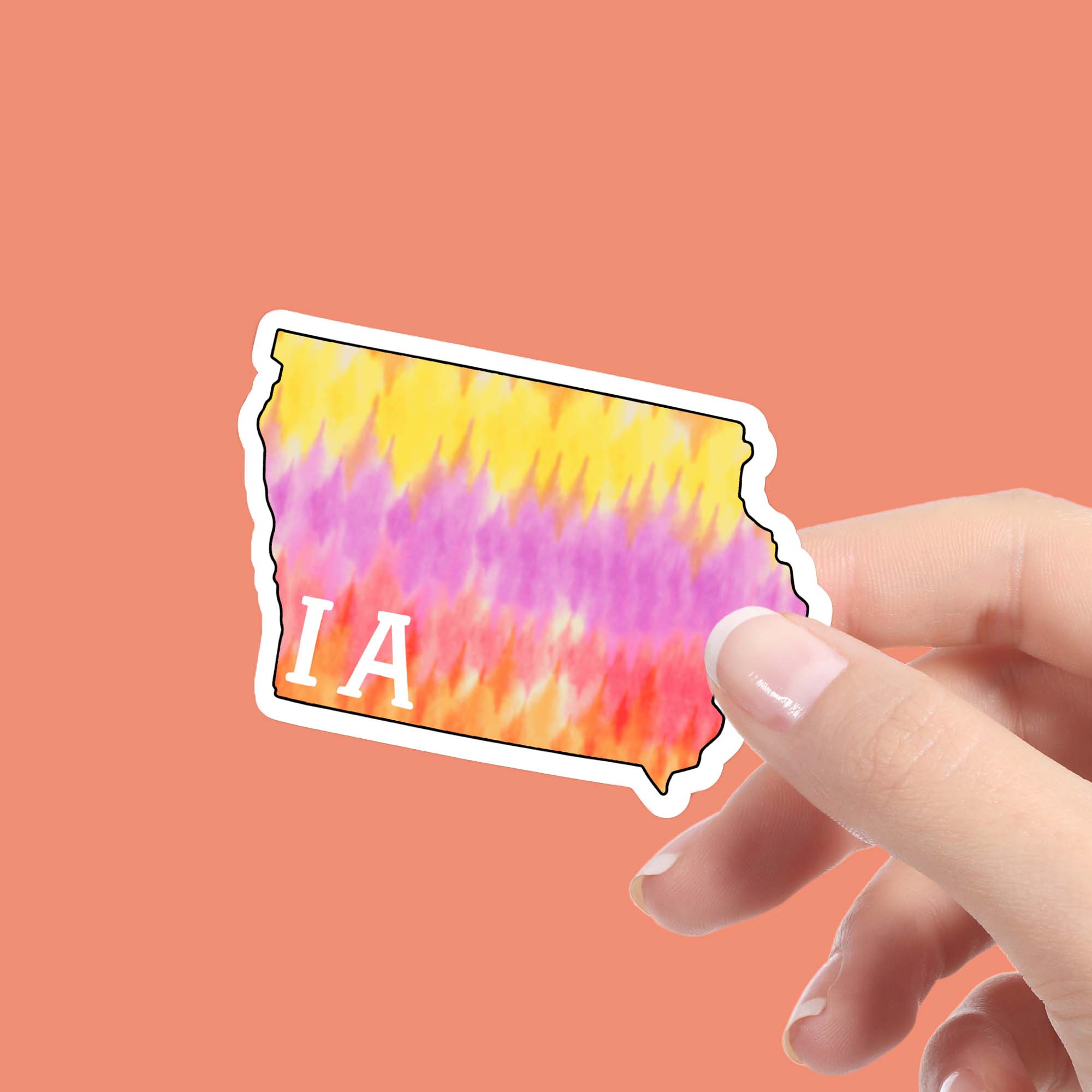  Iowa Tie Dye Stripes Sticker、mySite、elrpsem3k
