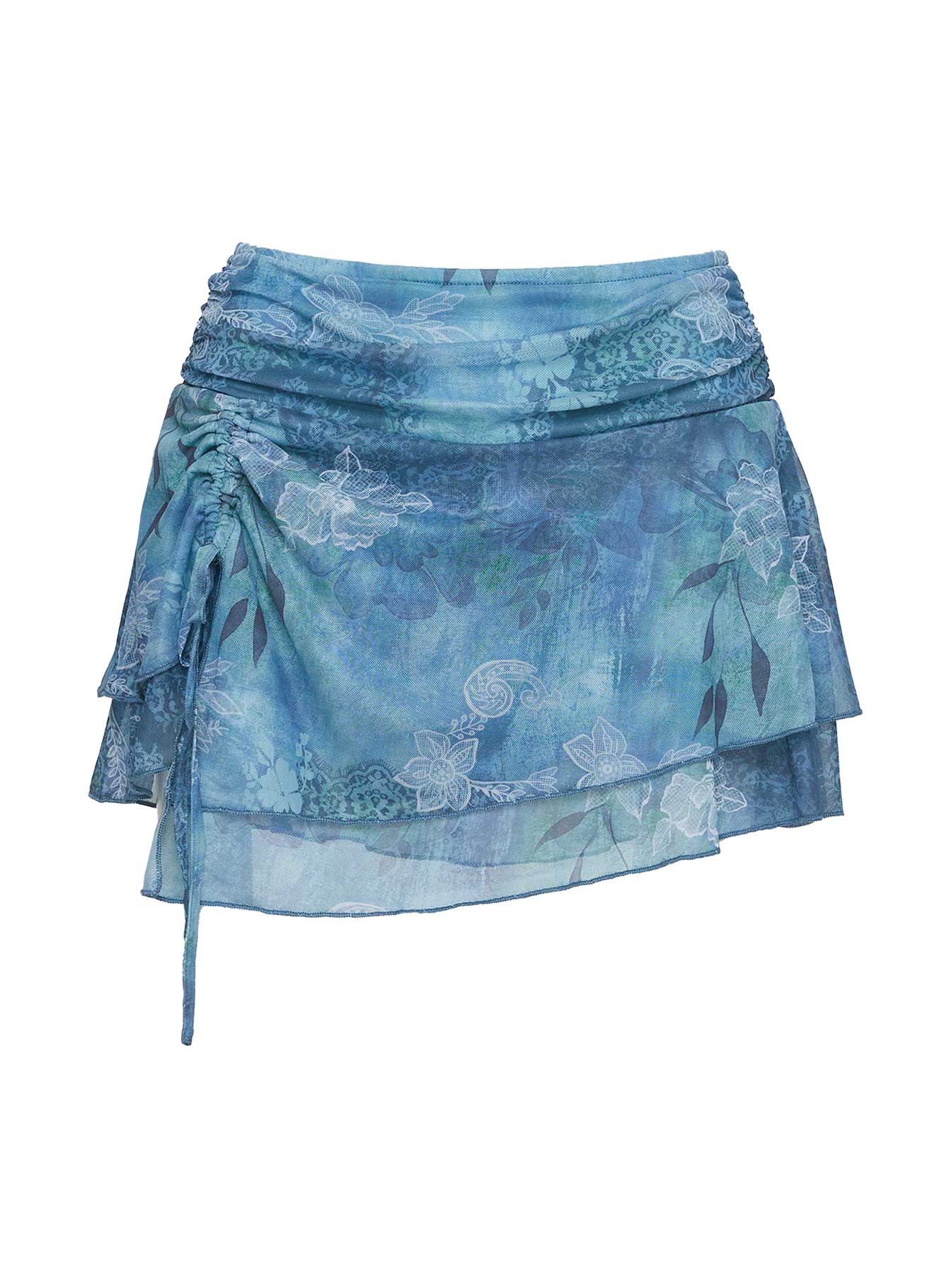 Rosee Frill Mini Skort Blue Multi、mySite、solidvoid