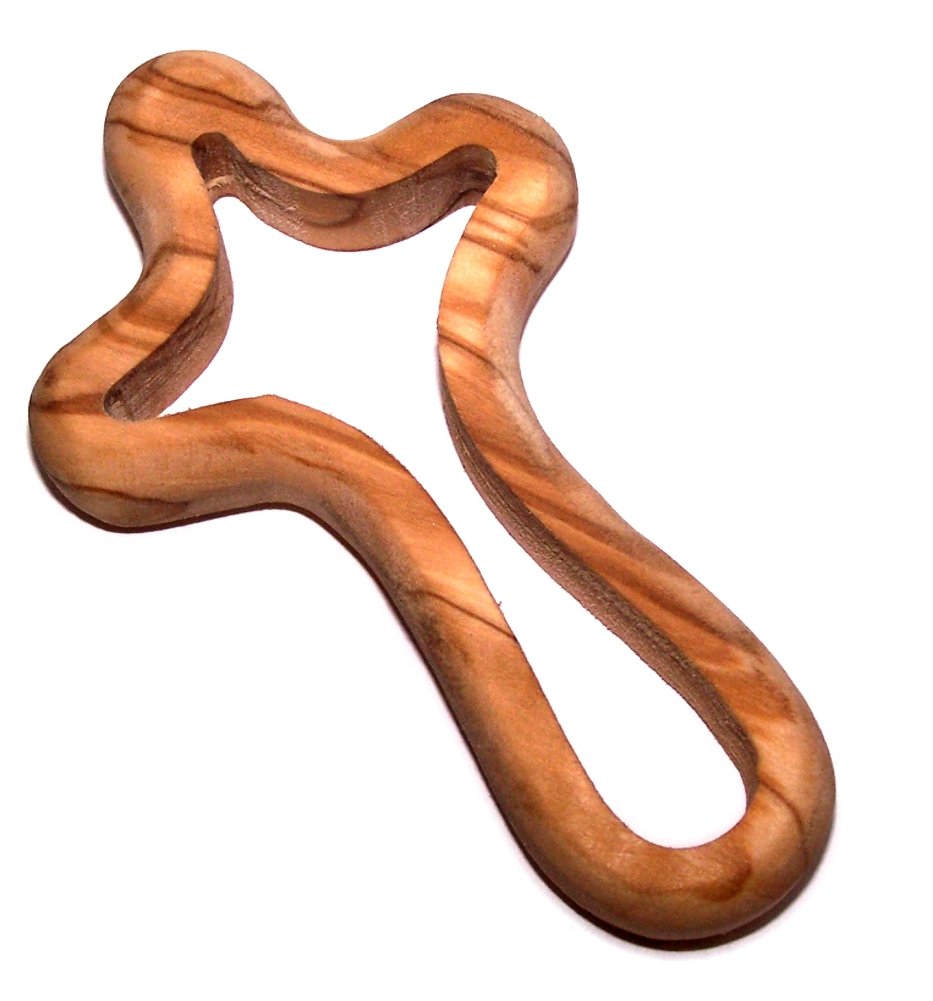  Hand Cross Carved with Comfort Cross Shape All The Way Through Package. Comes with Gift Box,Velvet Bag & Lord's Prayer Card - 4 Cross、mySite、elrpsem3k