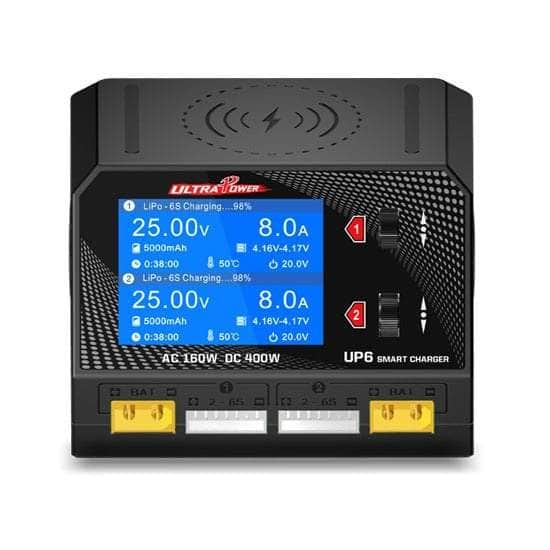  (AS-IS) UltraPower UP6 200W 10A 1-6S LiPo/LiHV Dual Channel AC/DC Charger (NO CABLES)、mySite、merchandisen