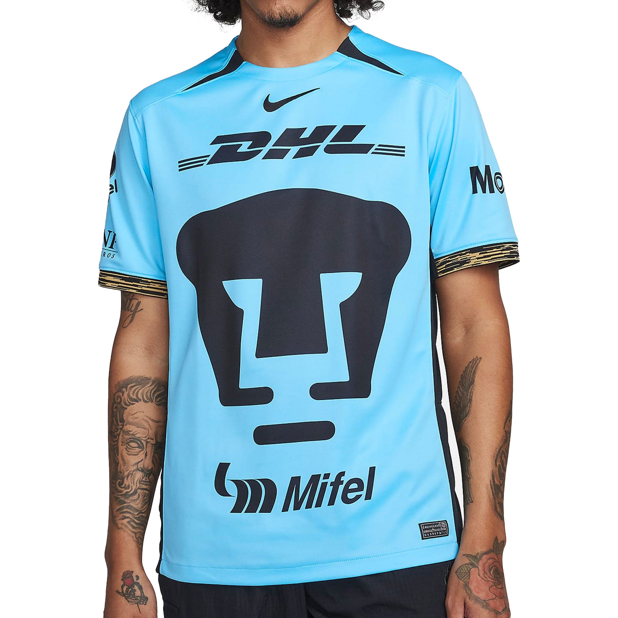 Nike Men's Pumas UNAM 2023/24 Third Jersey Blue/Black、mySite、noshort