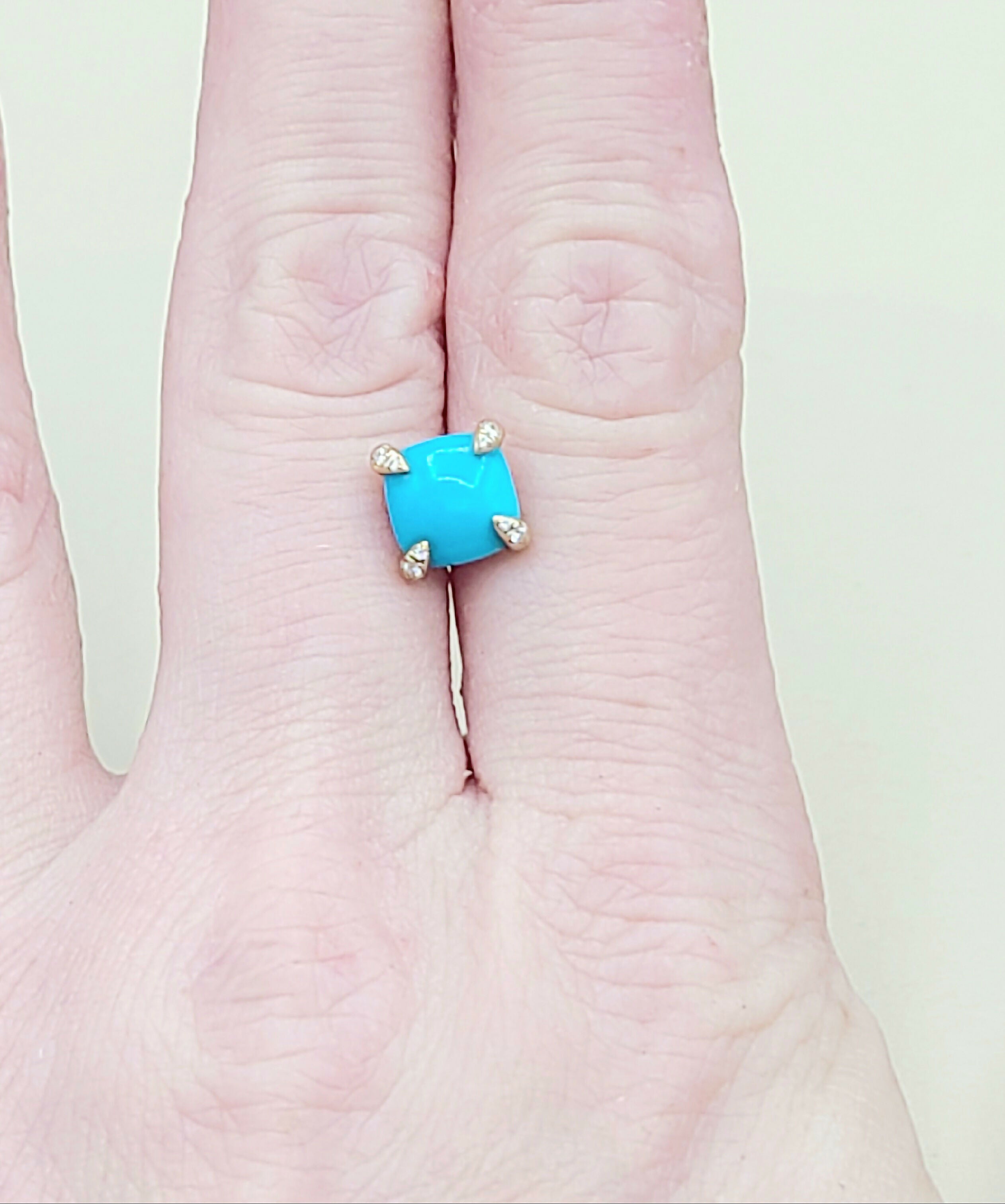 David Yurman Chatelaine Stud Earrings Turquoise & Diamonds、mySite、hinf8tx79