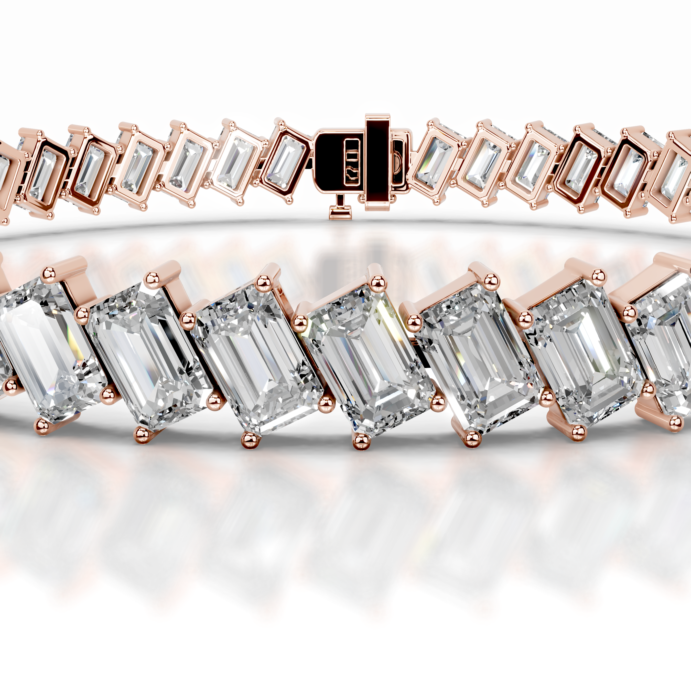 Amy Lab Grown Diamond Tennis Bracelet (15 Carat) -14K Rose Gold、mySite、hinf8tx79