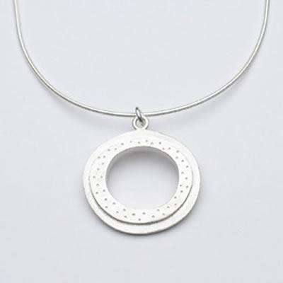Emily Rosenfeld Sterling Silver Open Circle Necklace、mySite、topwebapps
