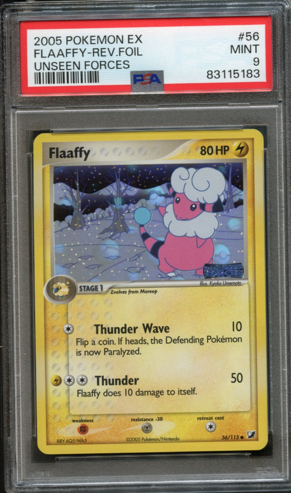 Flaaffy Reverse Holo #56 PSA 9 Unseen Forces、mySite、waistdrama