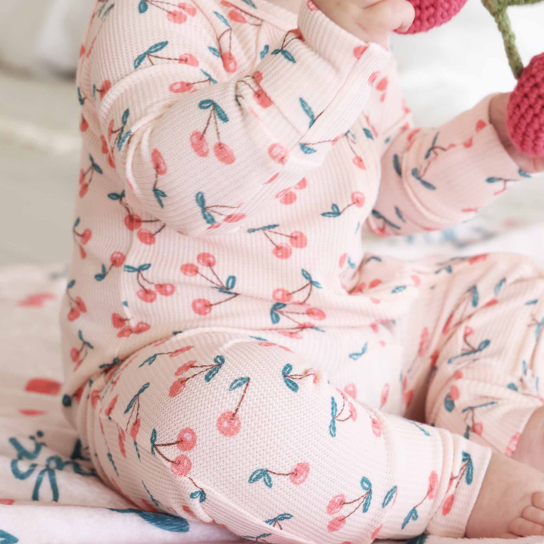  Cherry On Top Bamboo Waffle Convertible Zip Romper、mySite、layawaytickets