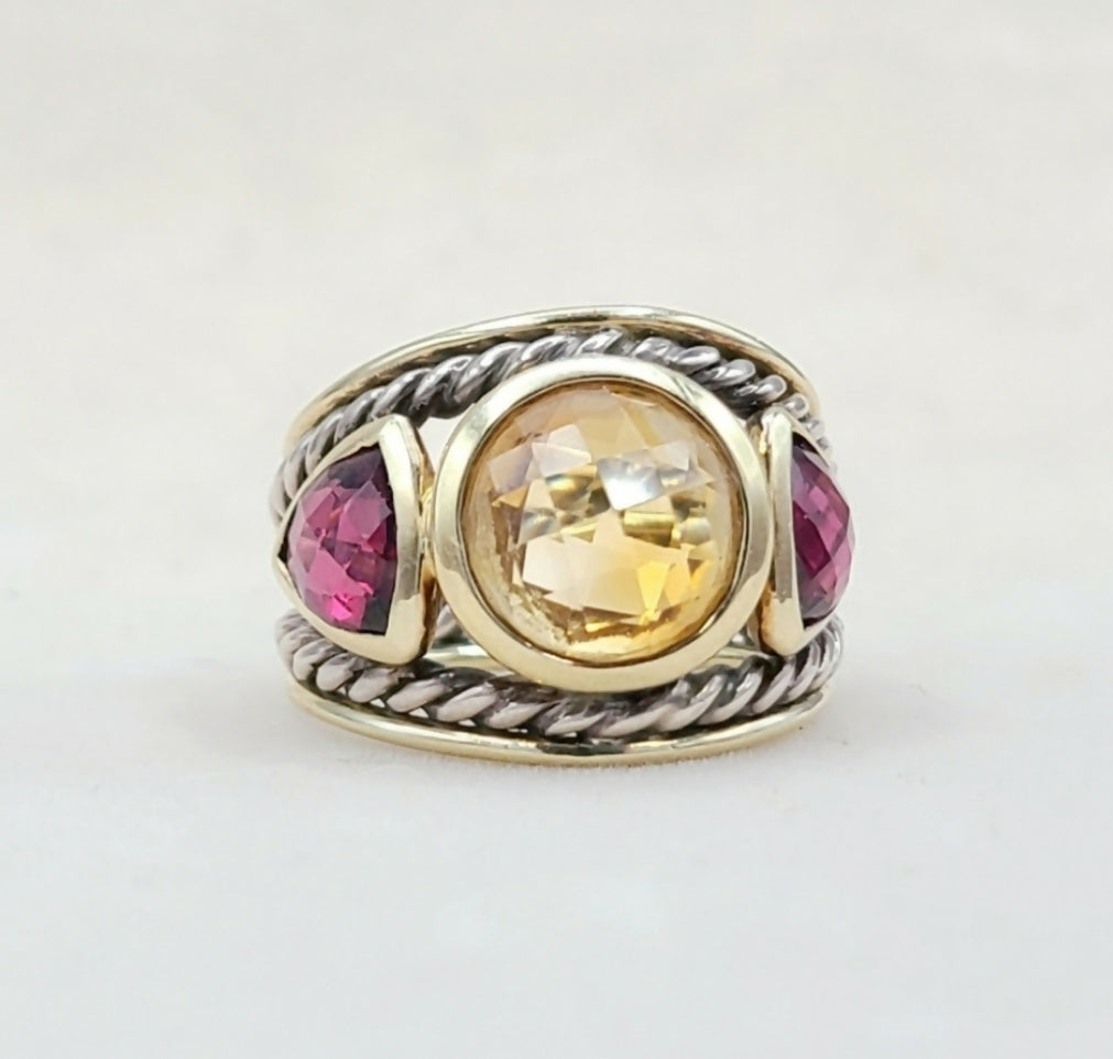 David Yurman Renaissance Ring 鈥?Citrine, Garnet & Gold、mySite、hinf8tx79