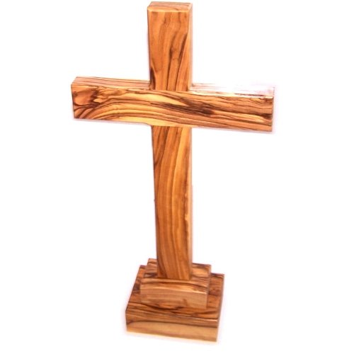 Holy Land Market Standing or Table Altar Olive Wood Cross、mySite、topwebapps
