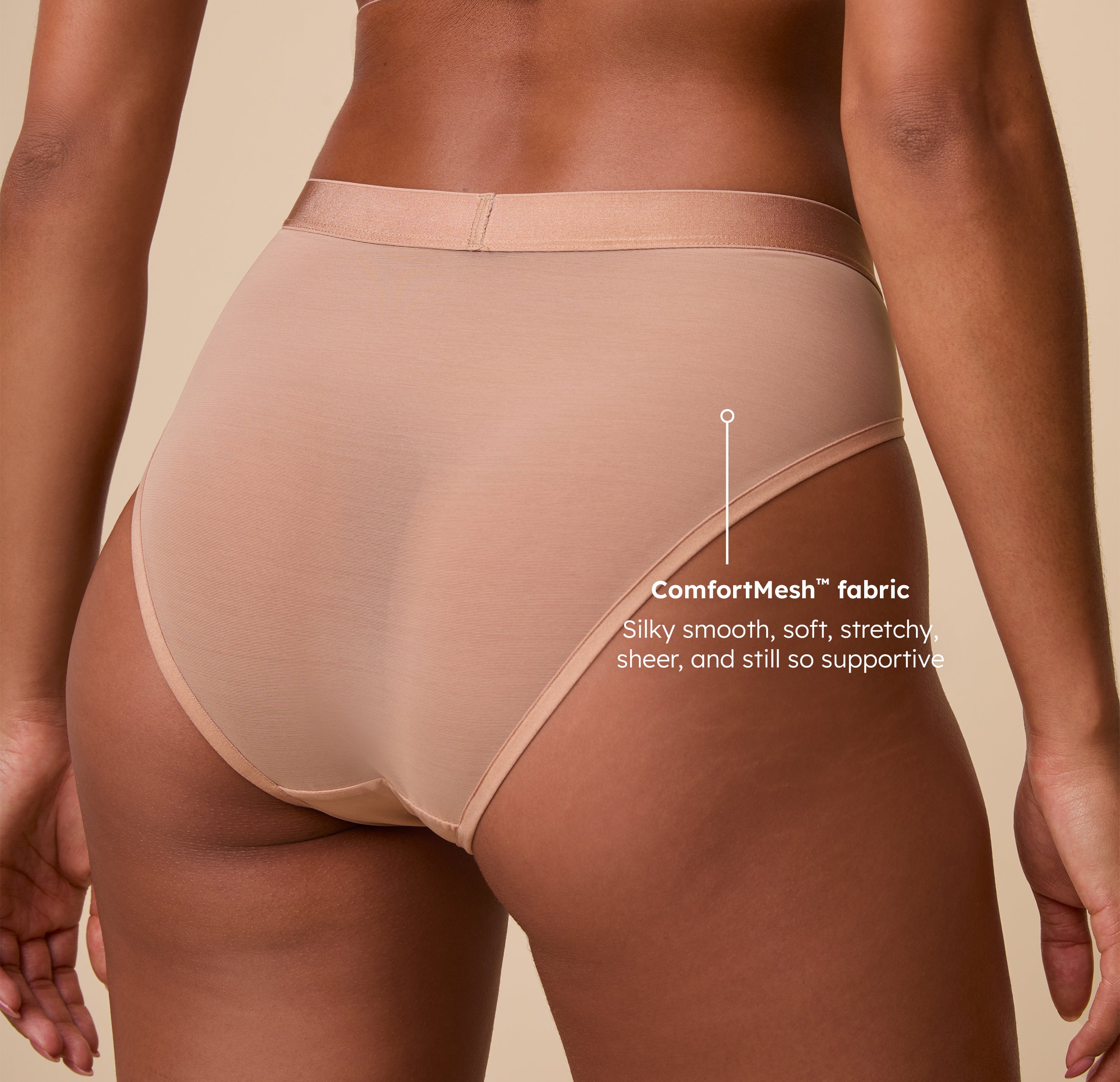 ComfortMesh™ Highwaist Brief - Taupe、mySite、bengalsvssteelers