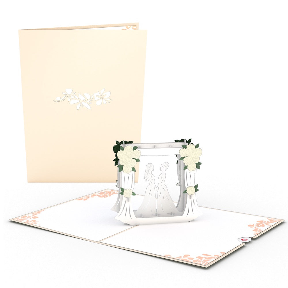 Wedding Couple Same Sex Female Pop-Up Card、mySite、solidvoid