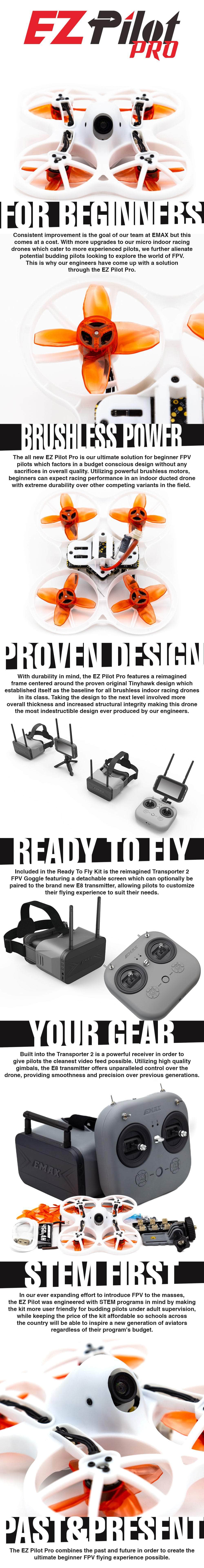 EMAX RTF EZ Pilot Pro Kit w/ Goggles, Radio Transmitter and 75mm Whoop for Sale EMAX RTF EZ Pilot Pro Kit w/ Goggles, Radio Transmitter and 75mm Whoop for Sale