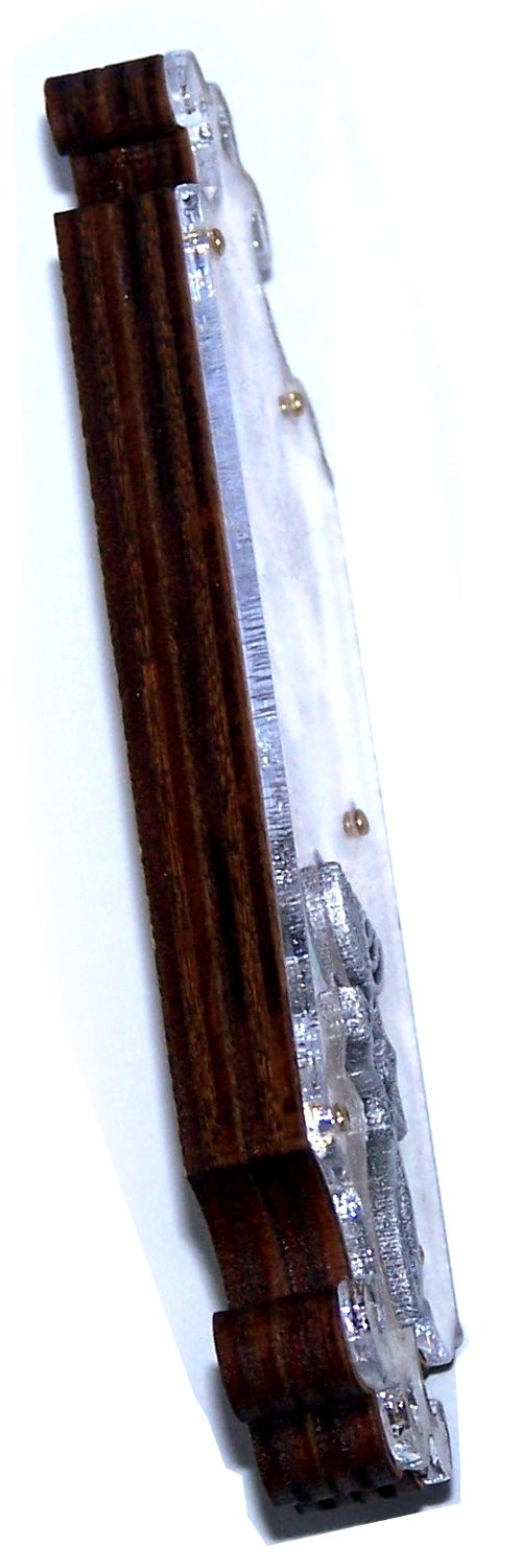  Wooden Messianic Seal Mezuzah case with Messianic Seal - 5 Inch with Scroll and Jerusalem Stones、mySite、elrpsem3k