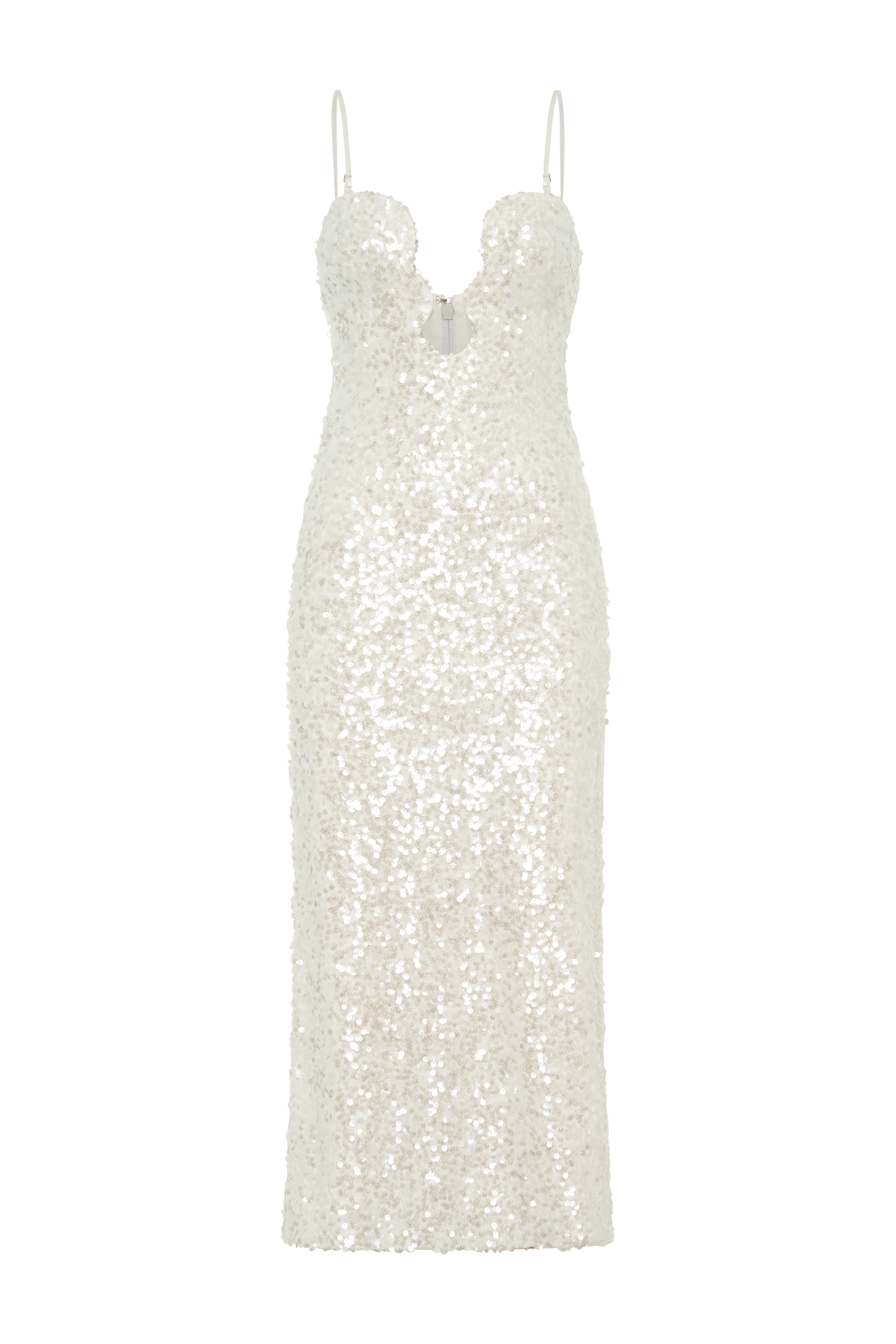 Makari Sequin Maxi Dress - White、mySite、solidvoid