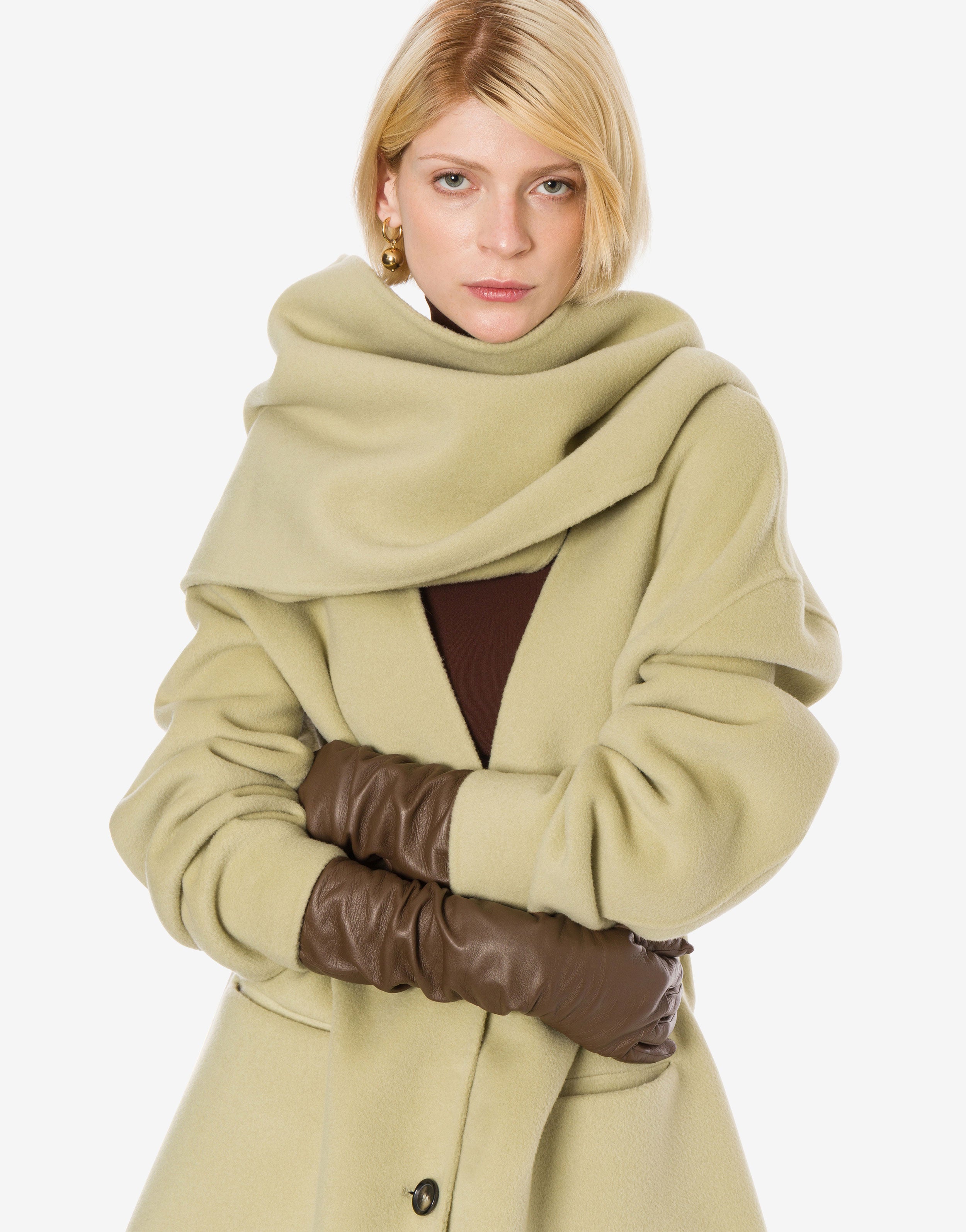 Maxi sciarpa in panno di lana double、mySite、aoinhome