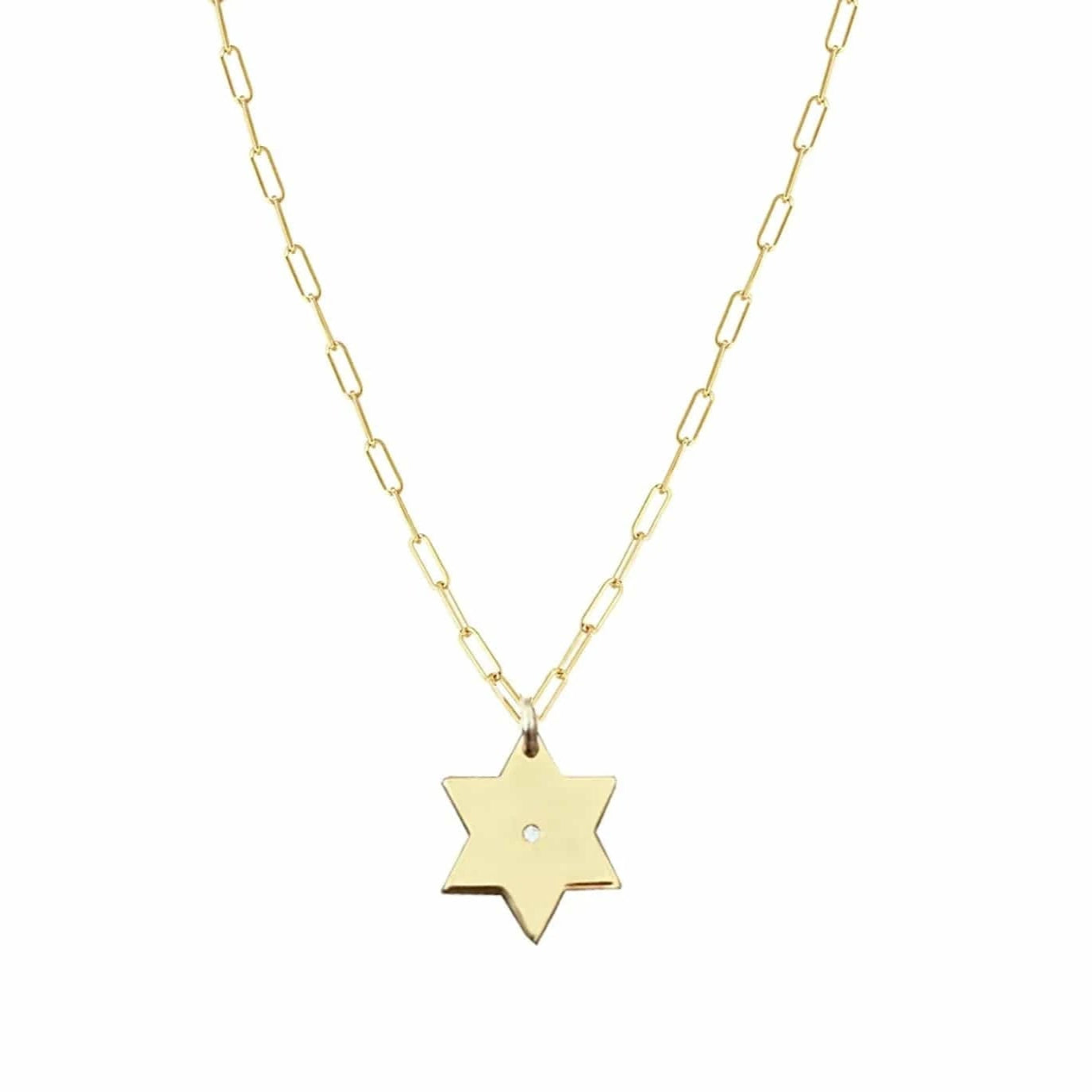 Liz Star of David with Diamond Necklace by Miriam Merenfeld - (Gold-Plated or Sterling Silver)、mySite、topwebapps