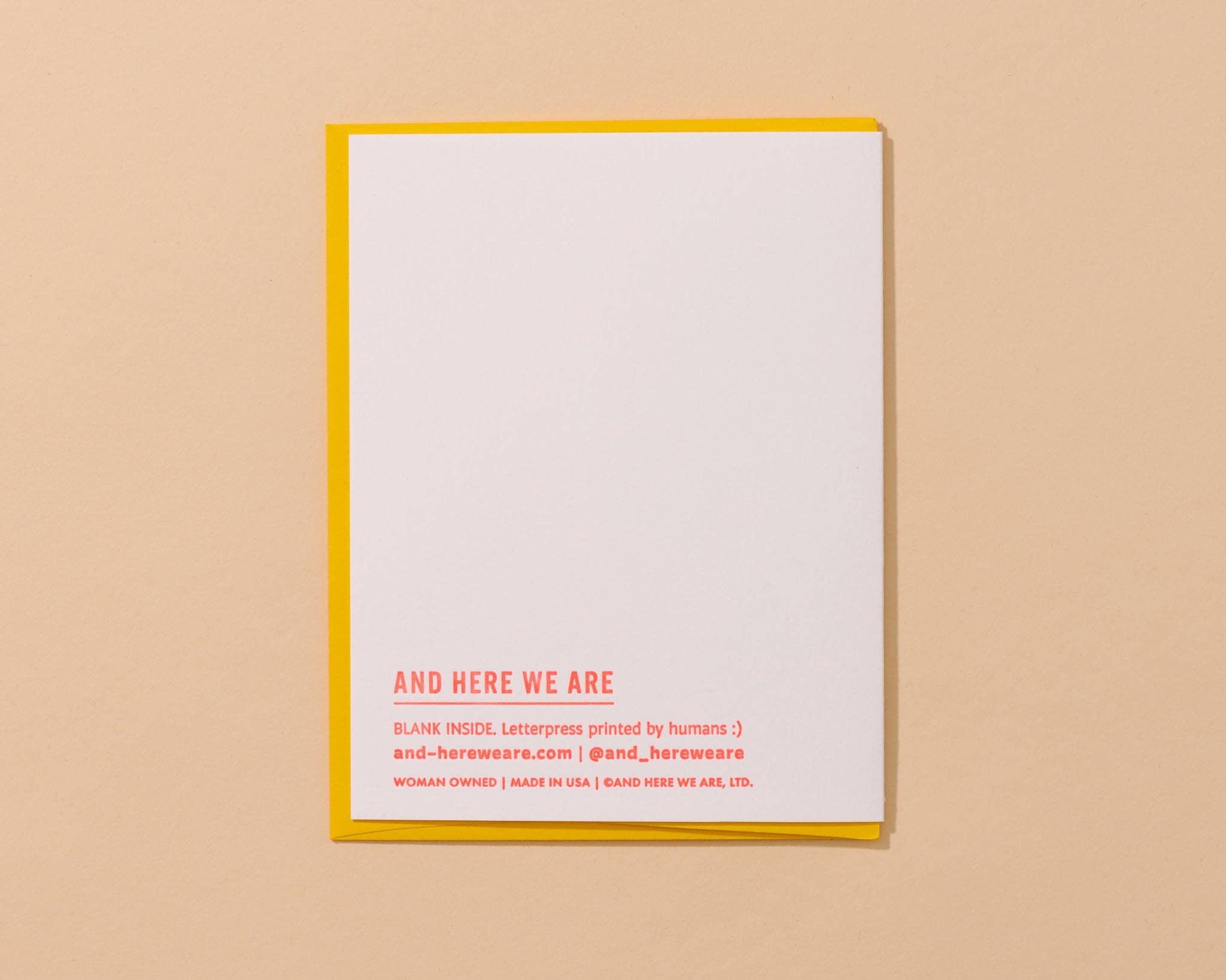 And Here We Are - Happy Birthday Hottie Letterpress Card - Hot Dog- Made in USA、mySite、garagedoors4me