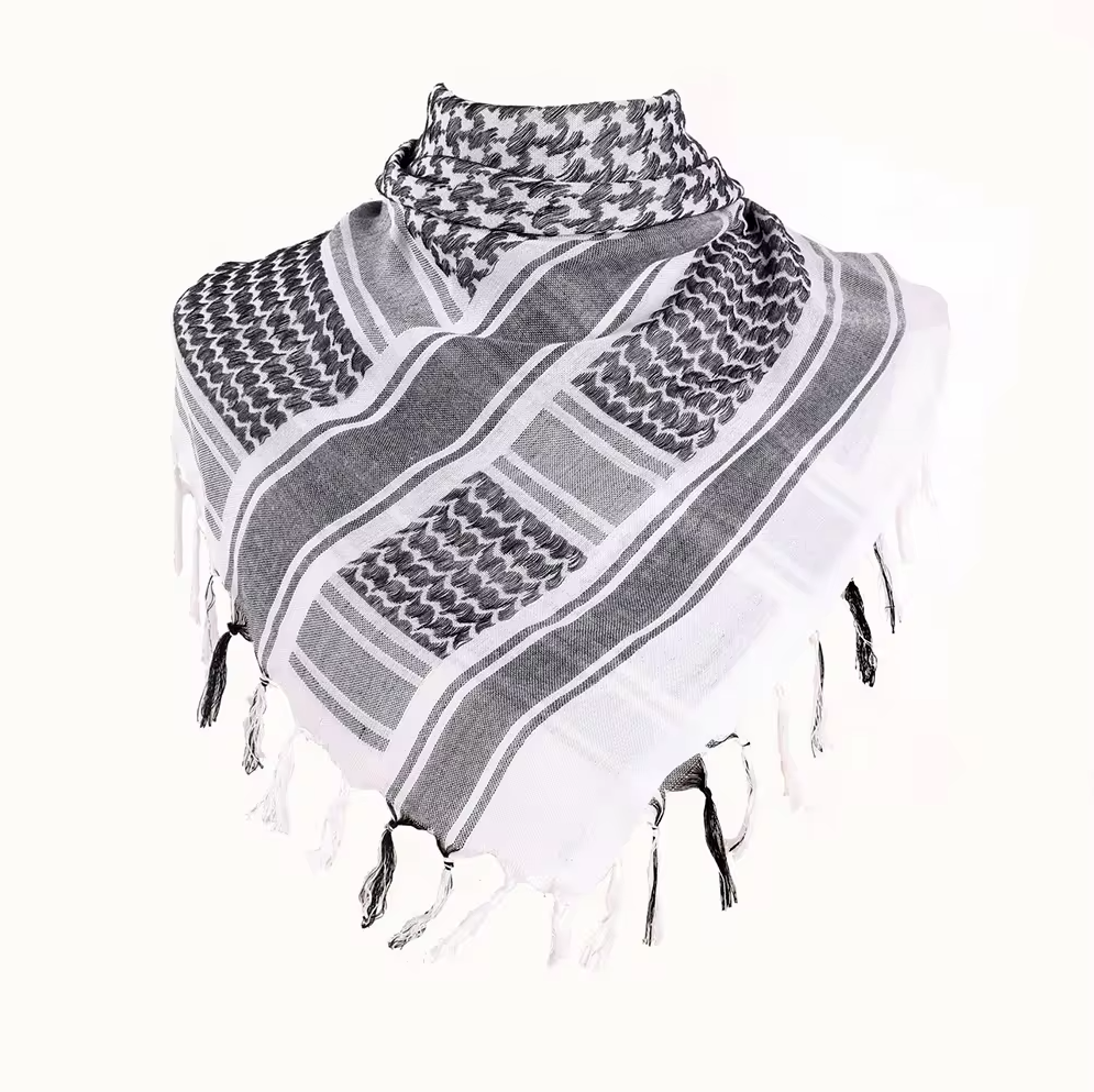 Palestine Scarf Arab Keffiyeh - Black & White with Tassles、mySite、topwebapps