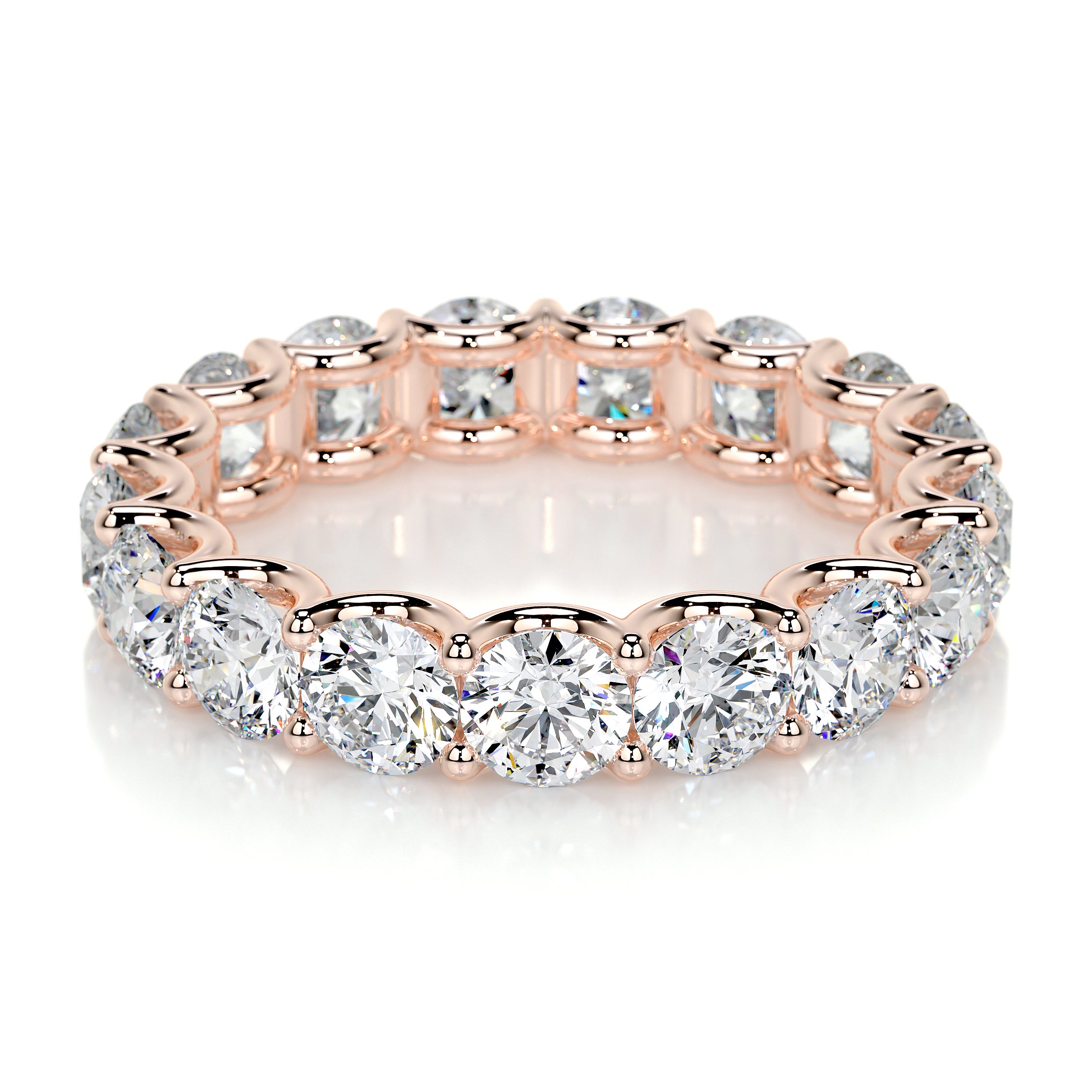 Trinity Lab Grown Eternity Wedding Ring -14K Rose Gold、mySite、hinf8tx79