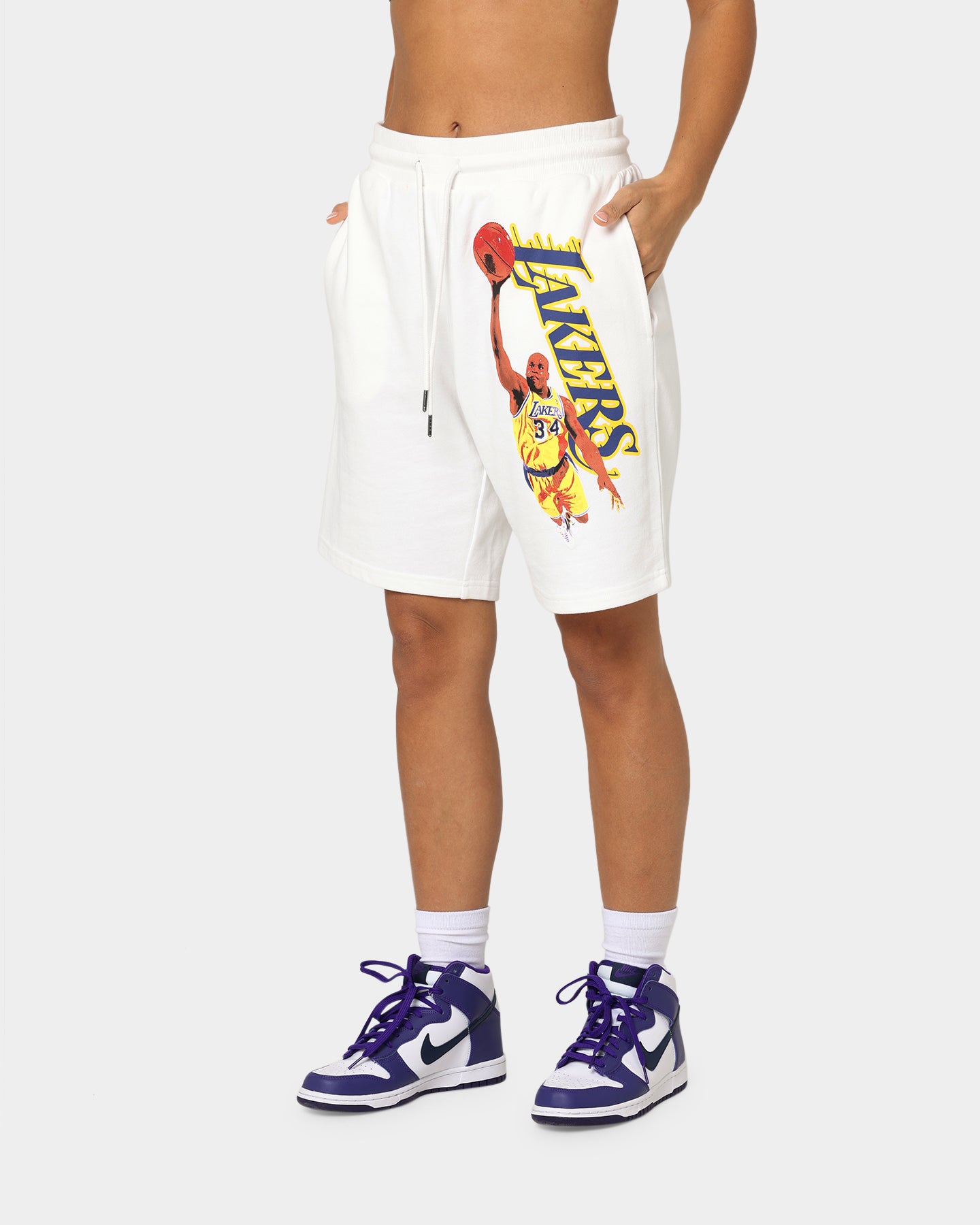 Mitchell & Ness Women's Dunk Shorts Vintage White、mySite、zt4zffjzw