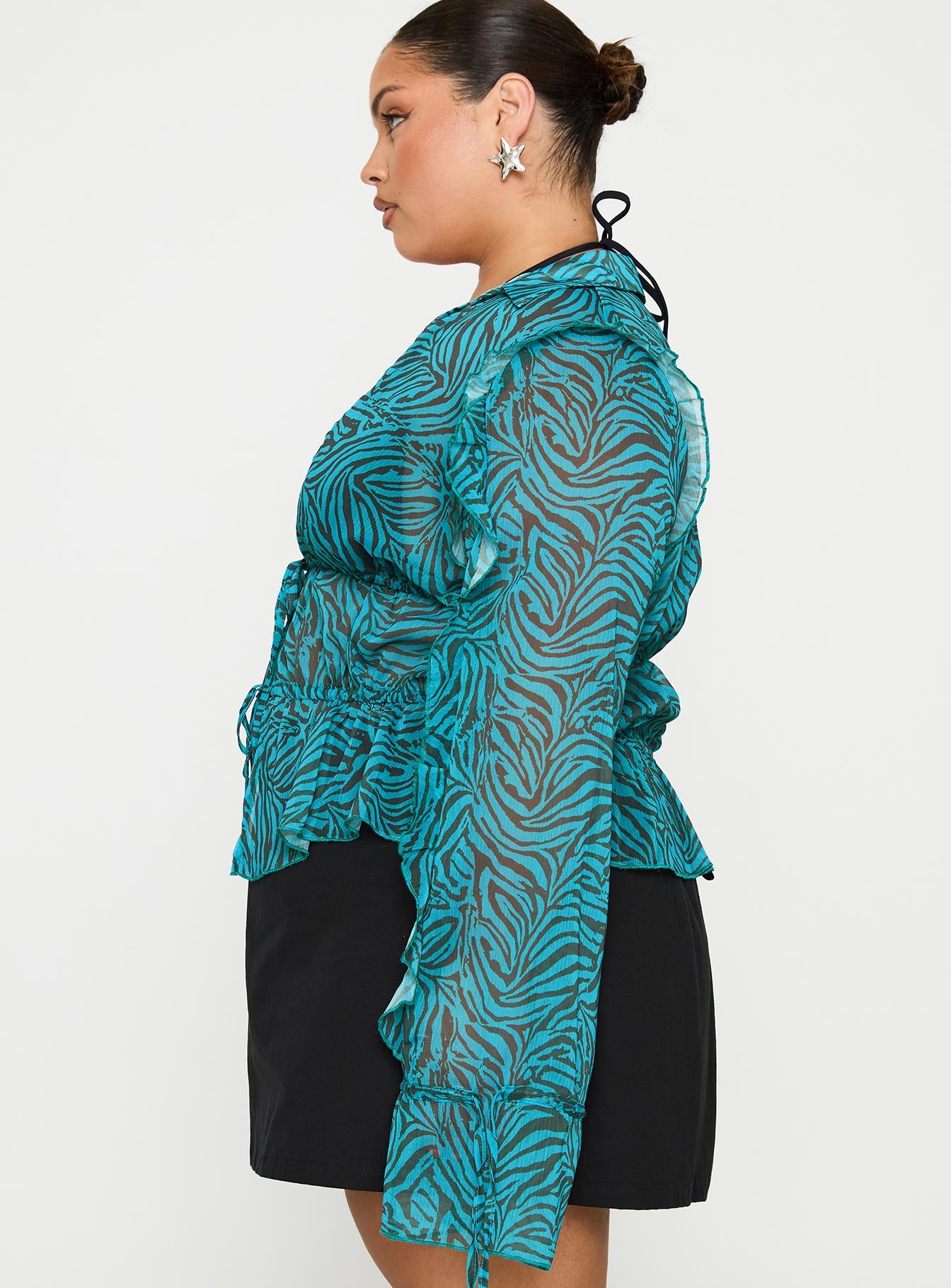 Holidaze Long Sleeve Top Zebra Curve、mySite、solidvoid